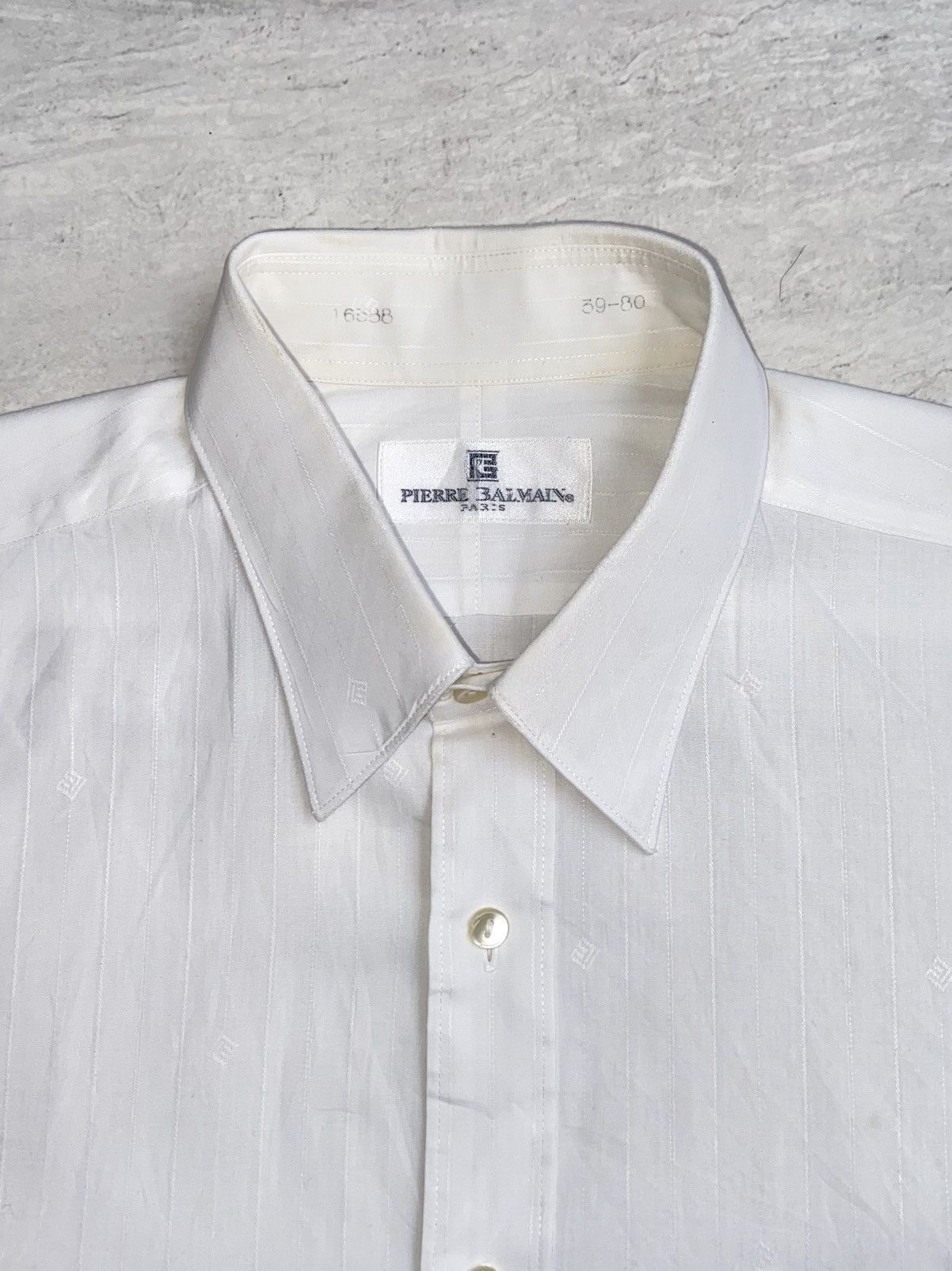 Pierre Balmain PIERRE BALMAIN Paris White Shirt Size US S / EU 44-46 / 1 - 10 Thumbnail