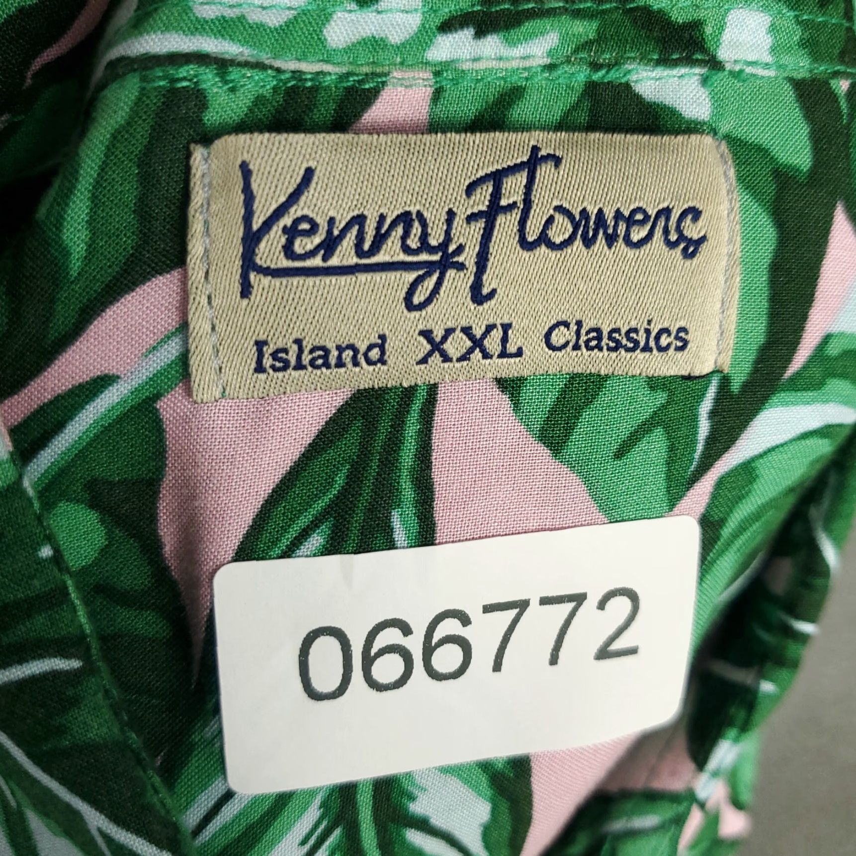Pinko Kenny Flowers Shirt Mens 2XL Green Pink Hawaiian Rayon Tropical Short Sleeve Button-Up Casual, Party/Cocktail, Travel Mens Size US XXL / EU 58 / 5 - 6 Thumbnail
