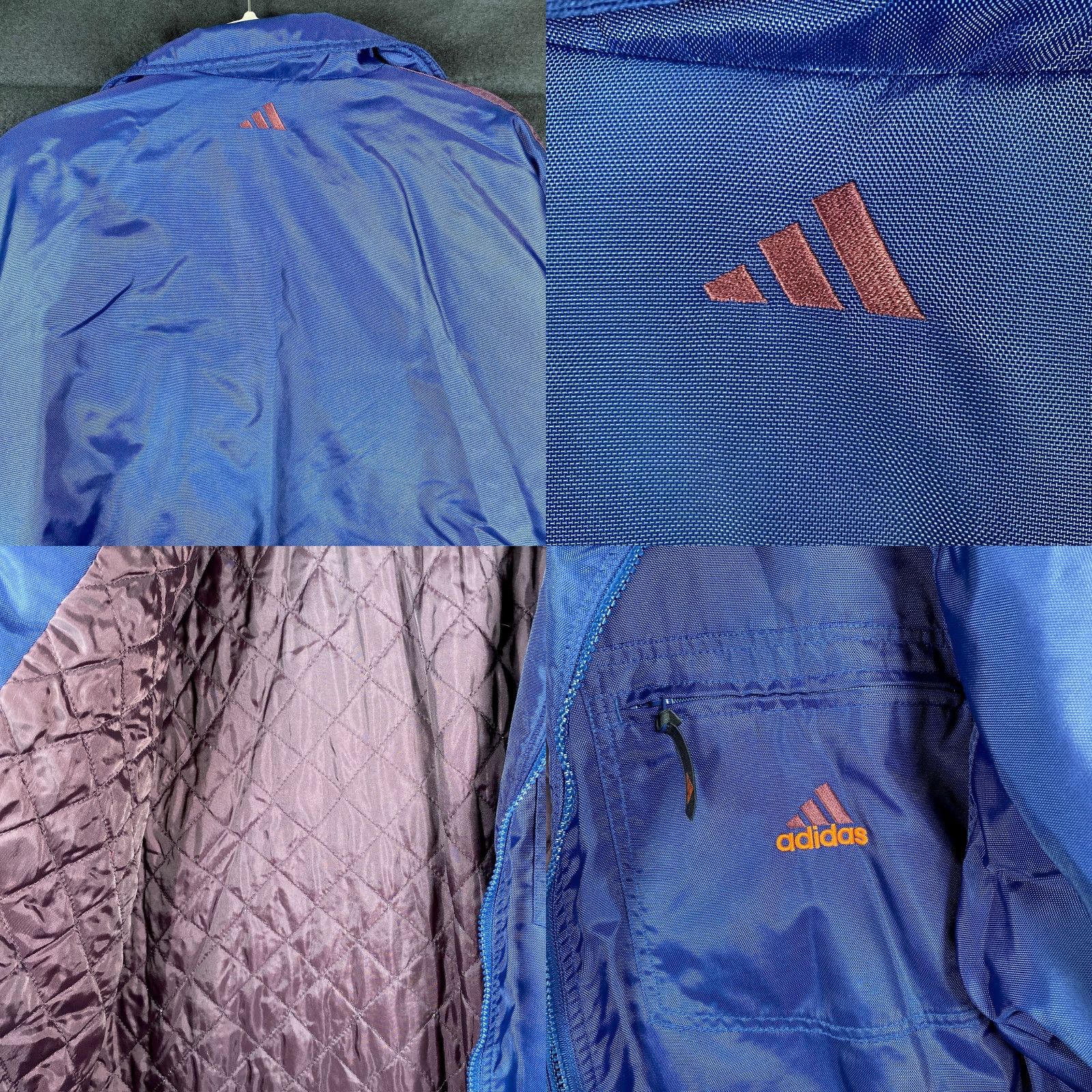 Adidas VINTAGE Adidas Mens Jacket Blue Purple Track Quilted Full Zip XL Windbreaker Size US XL / EU 56 / 4 - 9 Thumbnail
