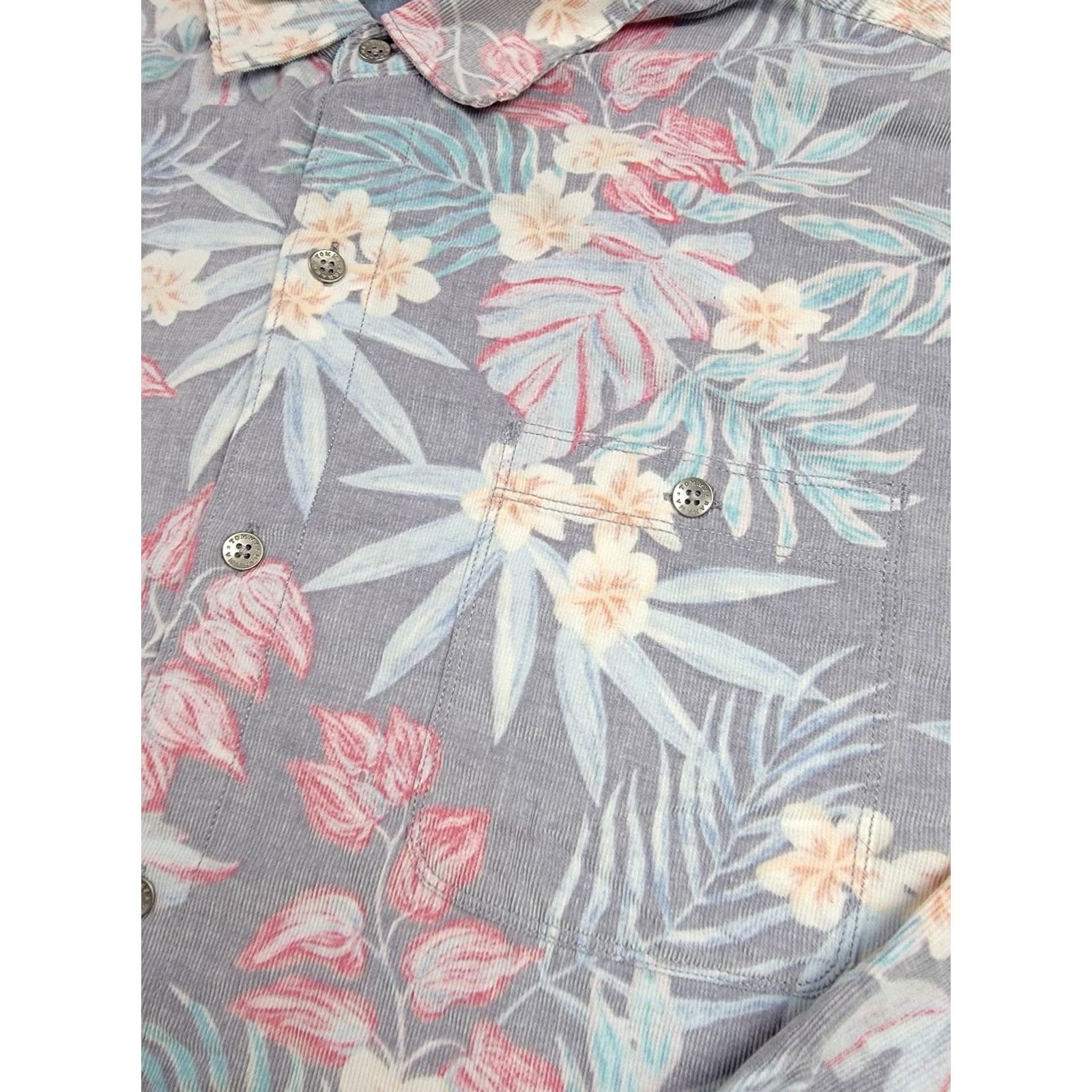 Tommy Bahama Tommy Bahama Shirt Mens 3XL Fog Grey Coastline Cord Montecito Frond Floral Shirt Long Sleeve Button-Up Collared NWT Mens Size US XXL / EU 58 / 5 - 7 Thumbnail