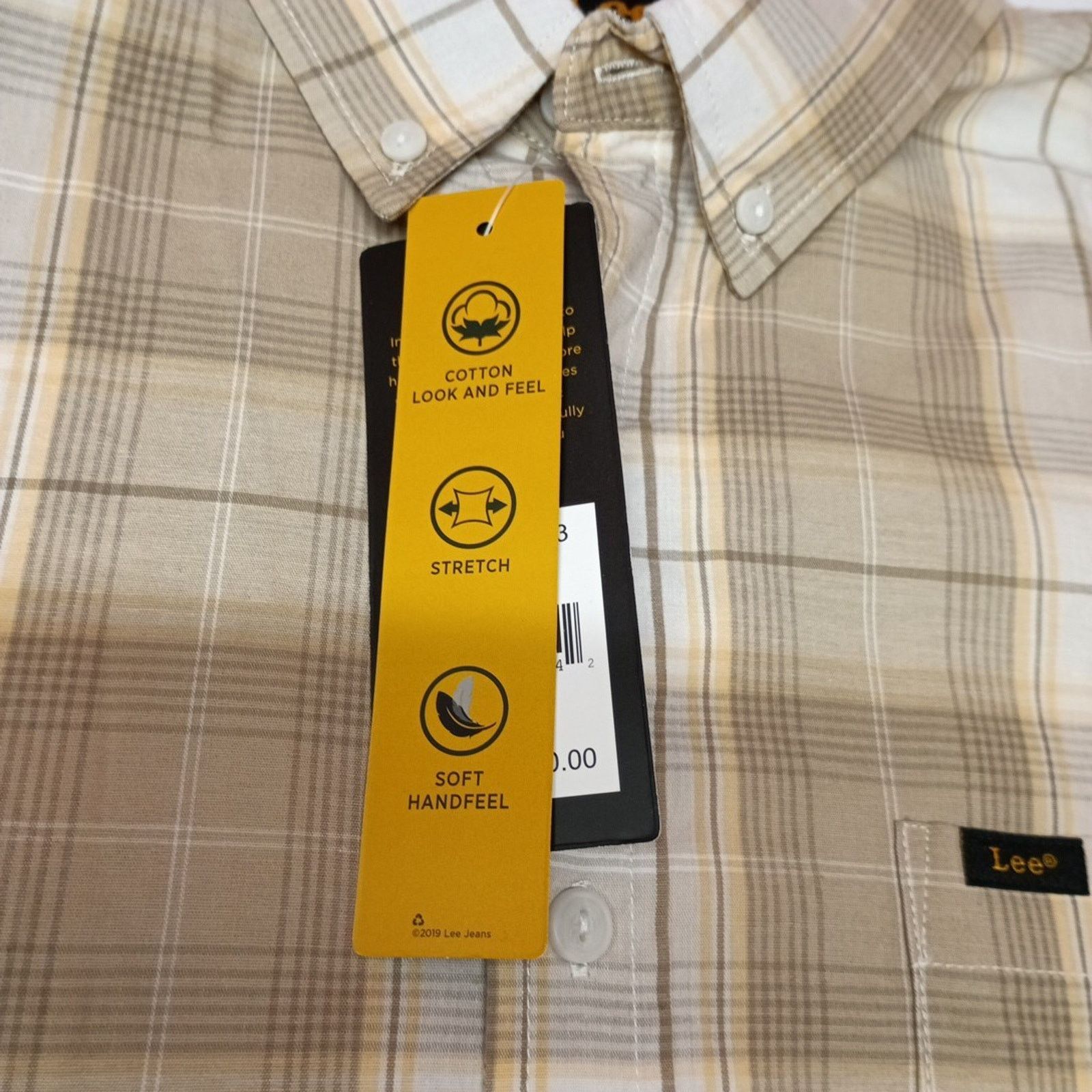 Lee Lee Men's Stretch Plaid Button Shirt Men's Size L Desert Sun Size US L / EU 52-54 / 3 - 6 Thumbnail