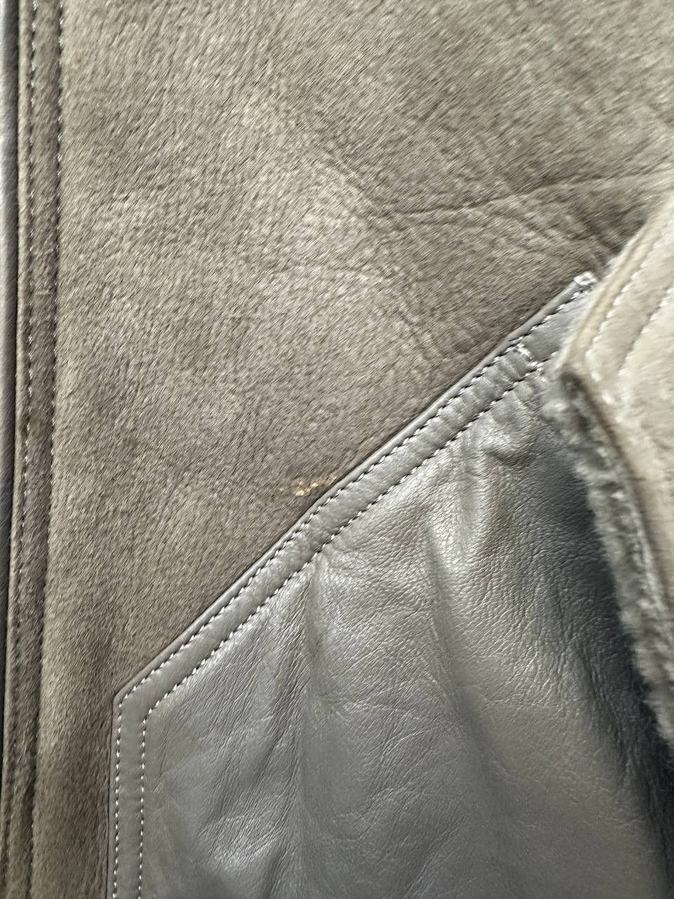 Reiss REISS Shearling Bomber Jacket Toni Grey Sheepskin Size US L / EU 52-54 / 3 - 19 Thumbnail