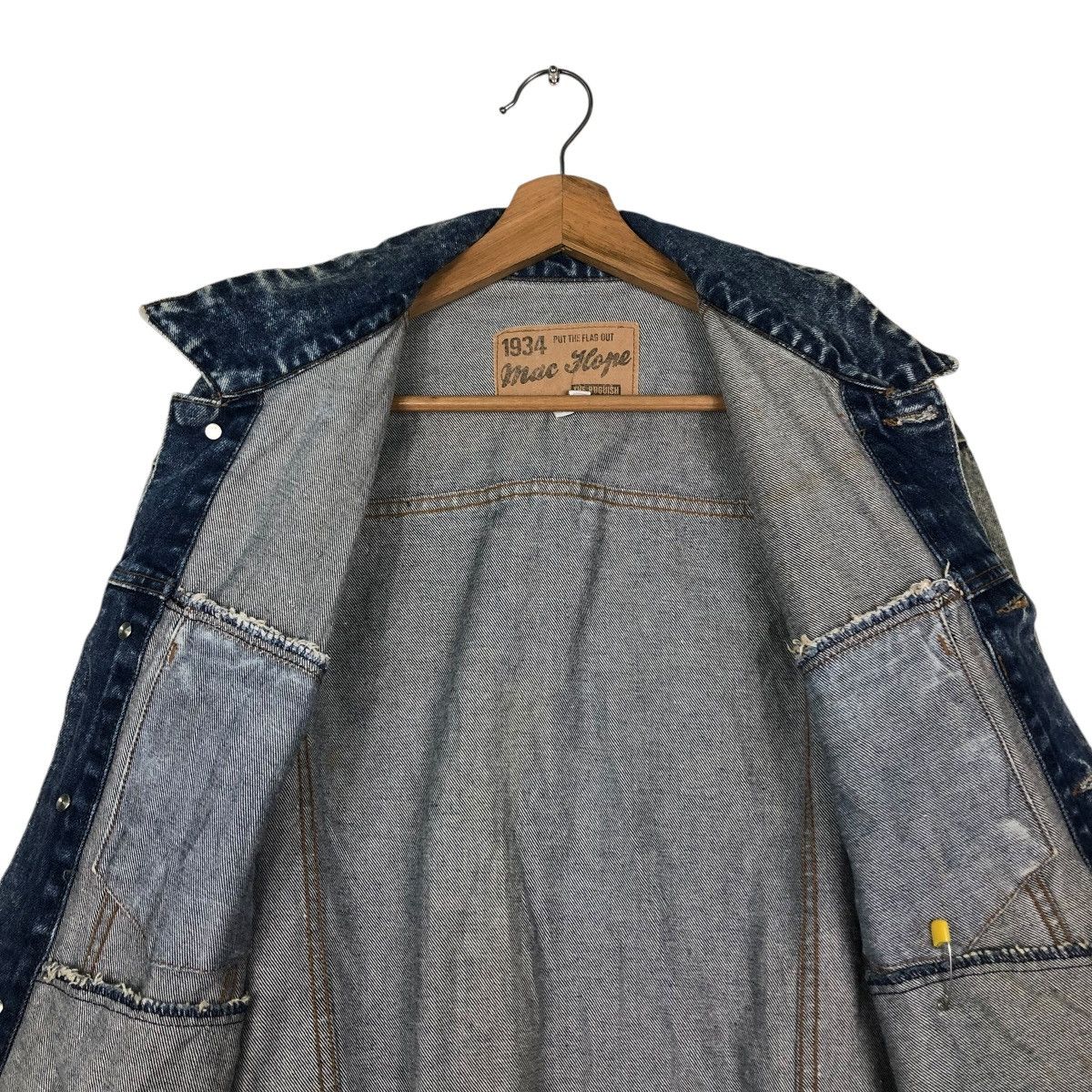 Japanese Brand 🔥VINTAGE RUSTY TRUCKER DENIM JACKET MAC HOPE ISSEY MIYAKE Size US M / EU 48-50 / 2 - 16 Thumbnail