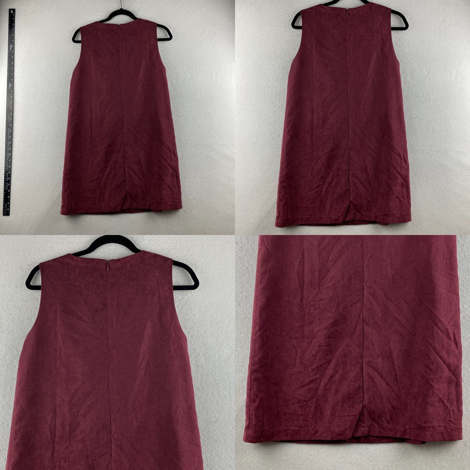 Vintage Lumiere Dress Womens Small S Red Shift Cocktail Lined Knee Length Sleeveless Size S / US 4 / IT 40 - 9 Thumbnail