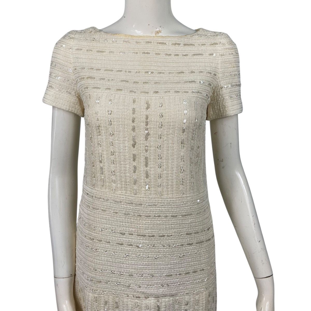 Chanel Vintage Chanel Identification Tweed Sequin One-Piece Dress Size XS / US 0-2 / IT 36-38 - 3 Thumbnail