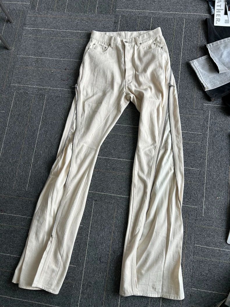 Rick Owens Rick Owens White zippered pants Size US 27 - 1 Thumbnail