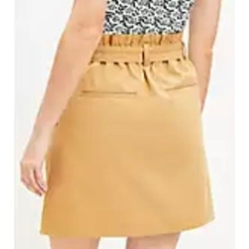Loft LOFT Paperbag Tie Waist Pocket Skirt Green Size 4 NWT Size 27" / US 4 / IT 40 - 7 Thumbnail