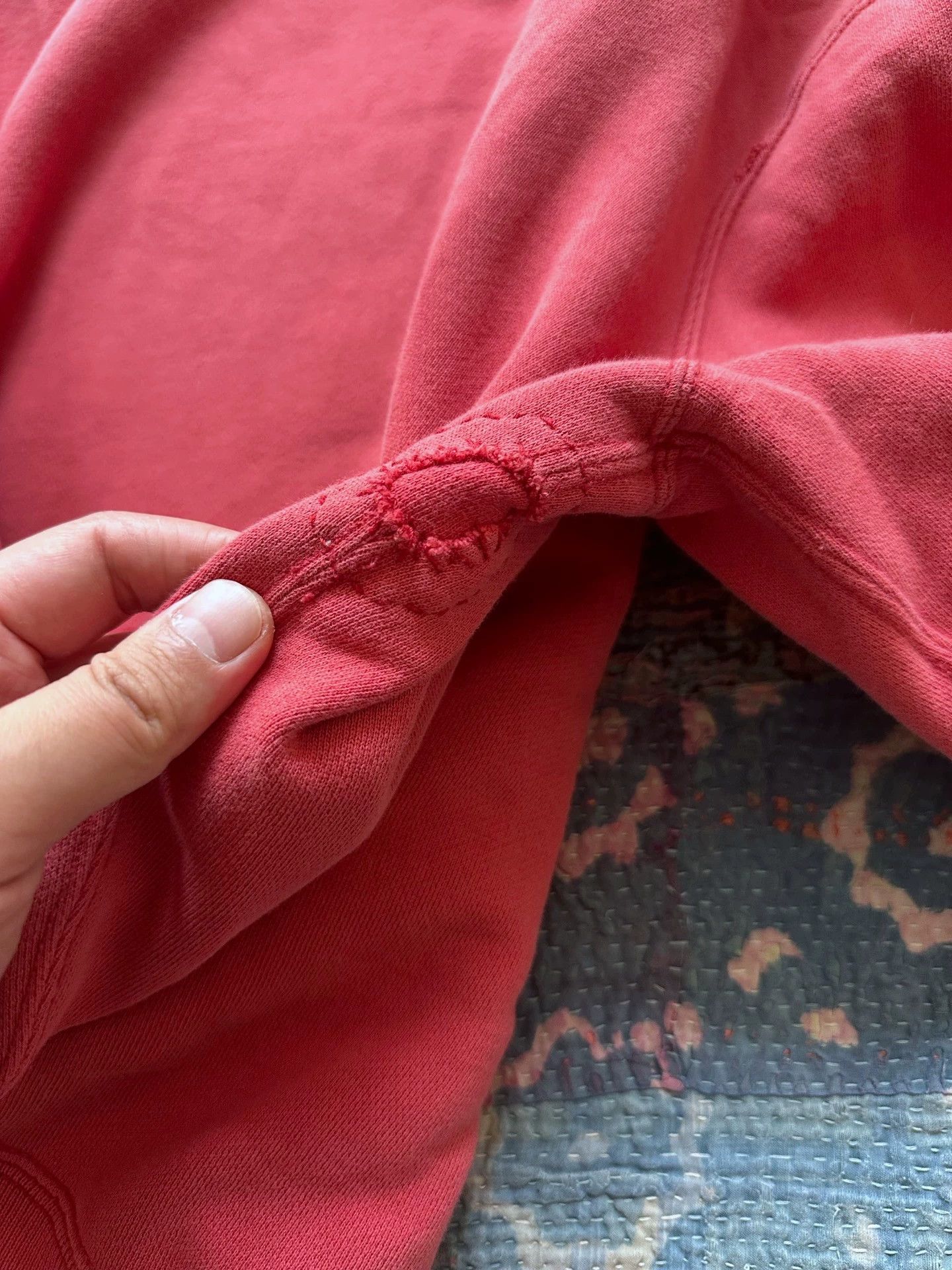 RRL Ralph Lauren RRL Vintage Distressed Hoodie M (Watermelon Red) Size US M / EU 48-50 / 2 - 4 Thumbnail