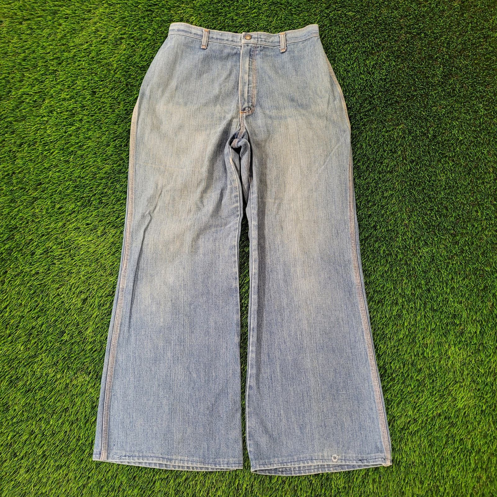 image of VTG 80's Wrangler Balloon Bell-Bottoms Jeans Womens 8/9 30X31 in Blue