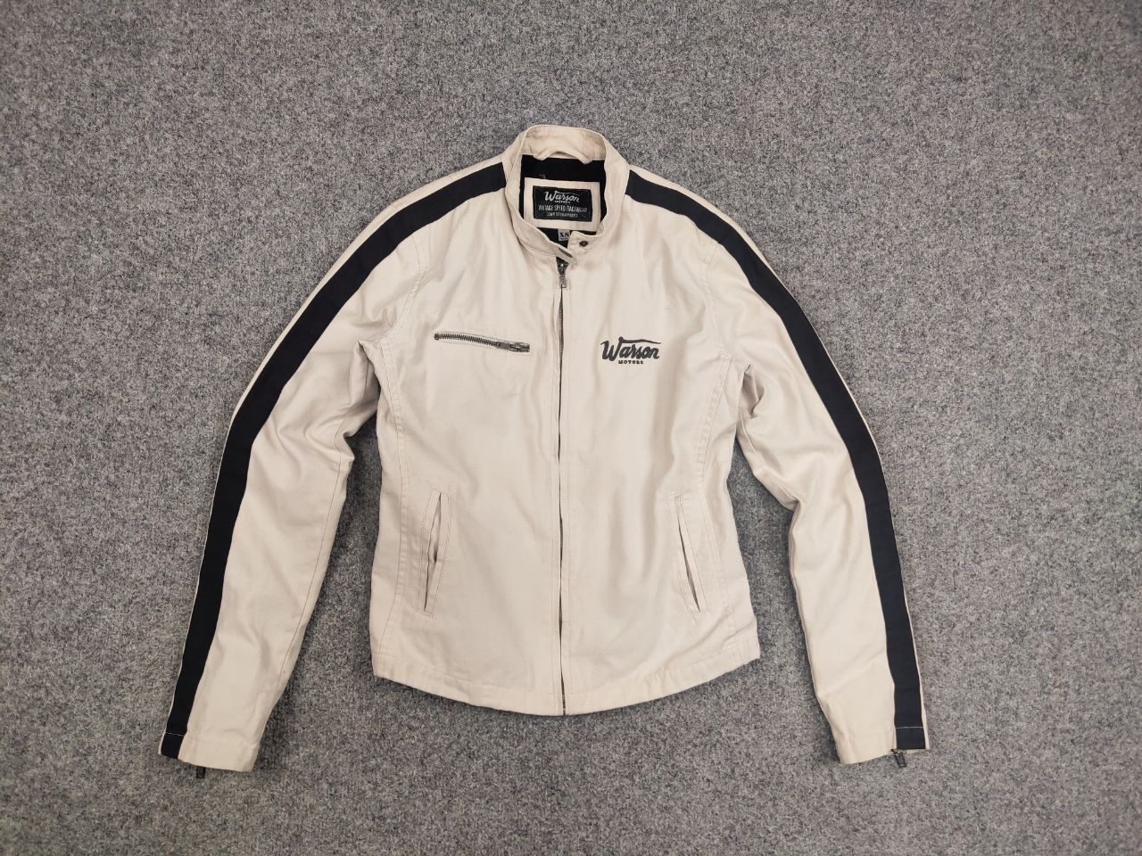 Japanese Brand Vintage Warson Motors Speed Racewear Beige canvas Jacket Size US S / EU 44-46 / 1 - 11 Thumbnail