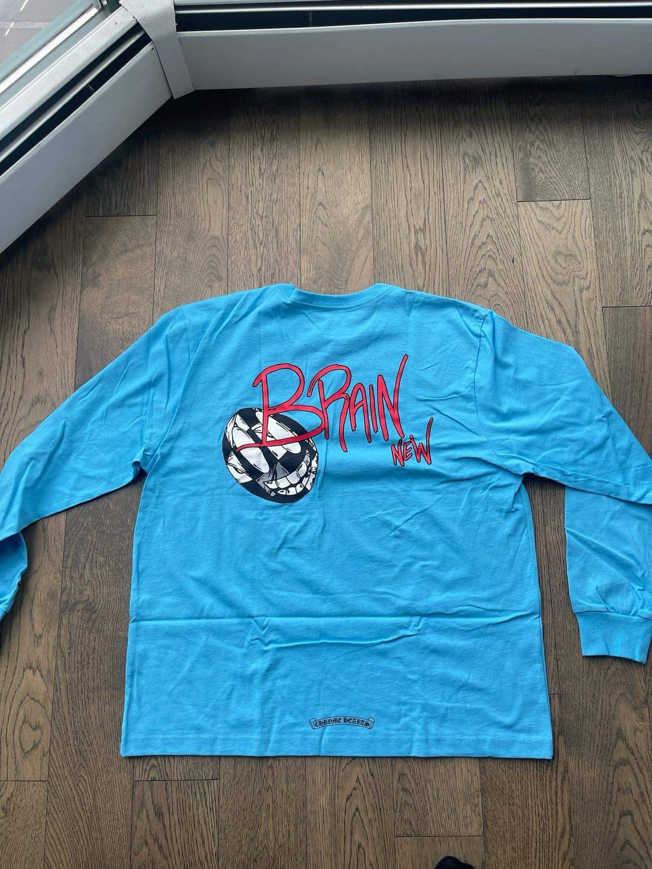 image of Chrome Hearts Matty Boy Long Sleeve Tee Shirt in Bleu, Men's (Size 2XL)