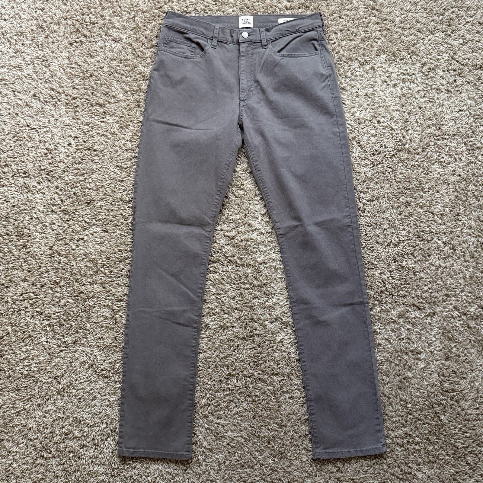 Flint And Tinder Flint And Tinder 365 Chino Pants Slim Fit Size 33x34 Grey Size US 33 - 1 Thumbnail