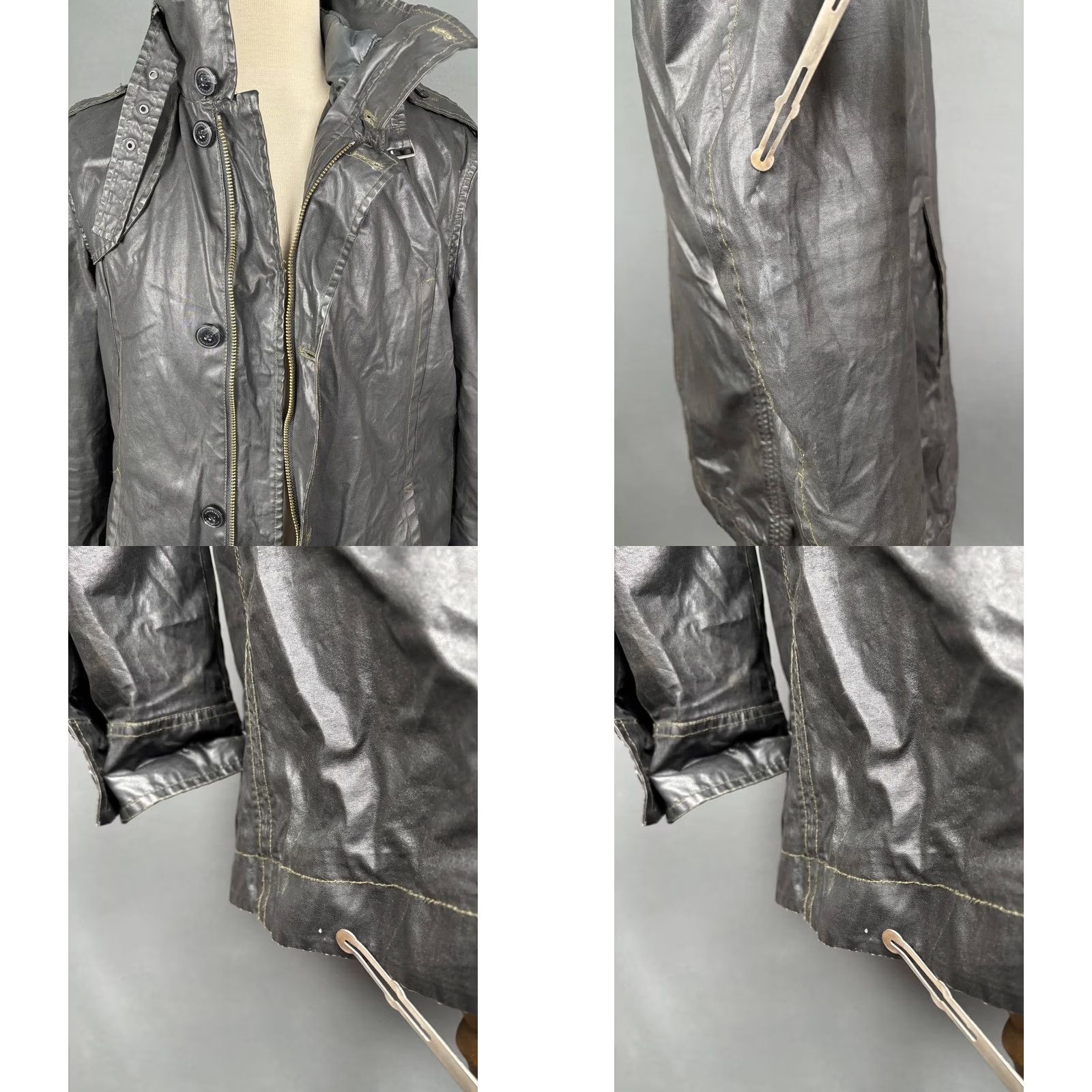 J.Lindeberg J.Lindeberg Trench Jacket Mens XL Black Polyester Full Zip Long Sleeve Regular Fit Size US XL / EU 56 / 4 - 8 Thumbnail