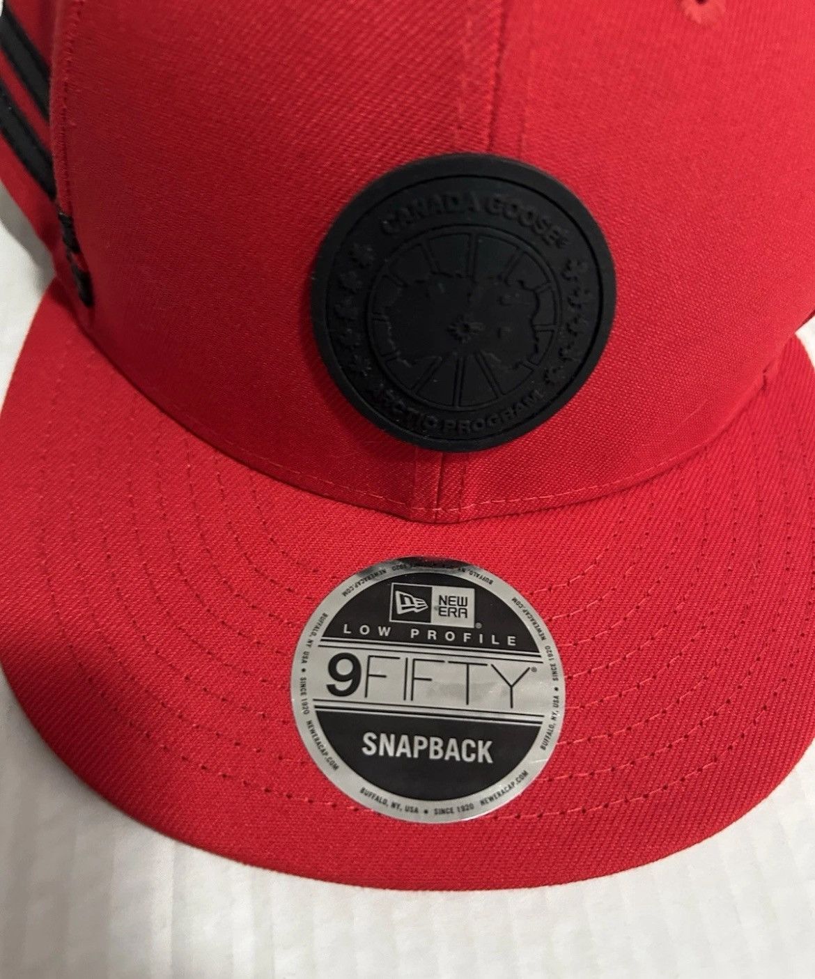 Canada Goose × New Era Canada GoosexNew Era Red Arctic Adjustable Snapback Cap New Size ONE SIZE - 2 Thumbnail