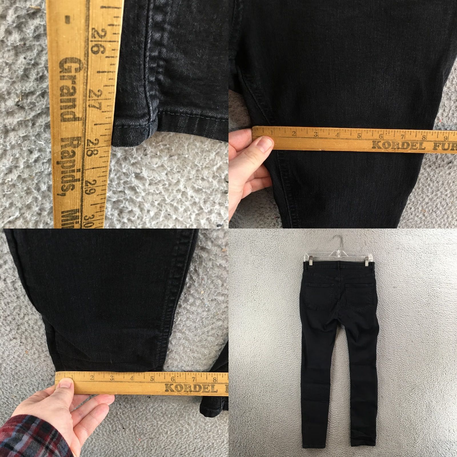 H&M H&M Skinny Jeans Womens 8 Black Denim Cotton Blend Mid Rise Zip Fly 5 Pockets Size 30" / US 8 / IT 44 - 8 Thumbnail