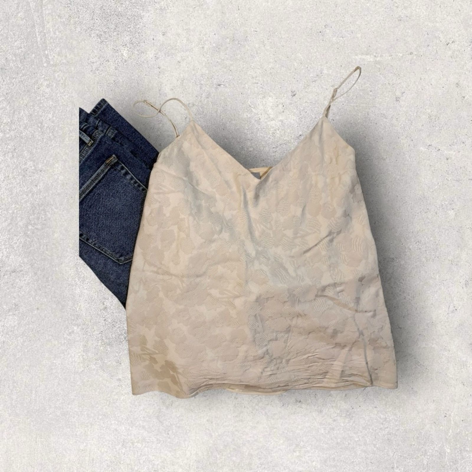 Club Monaco Club Monaco Cream Sleeveless Camisole Top Size L / US 10 / IT 46 - 3 Thumbnail