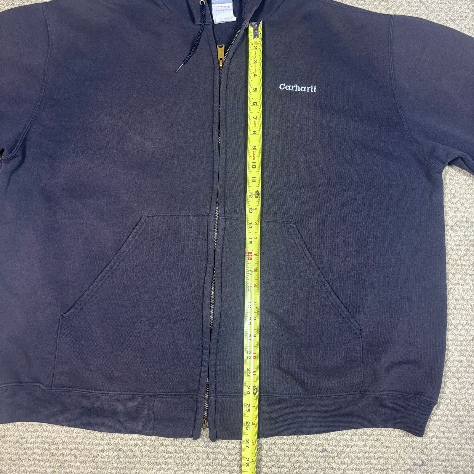 Carhartt vintage y2k 2000s Carhartt faded zip up hoodie XXL workwear Size US XXL / EU 58 / 5 - 7 Thumbnail