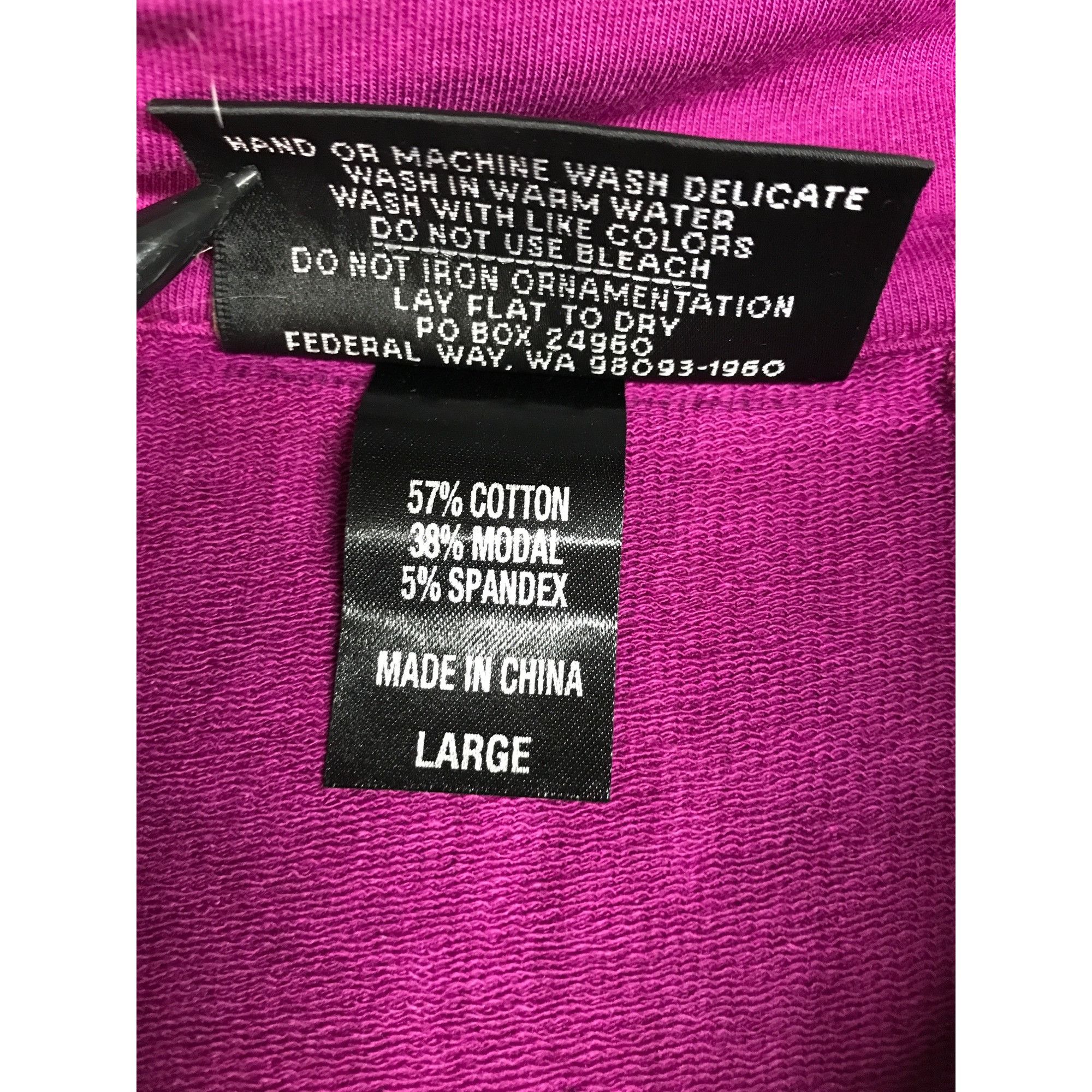 Vintage Christine Alexander LARGE Purple Cotton Track Jacket Gym Spo Size L / US 10 / IT 46 - 8 Thumbnail