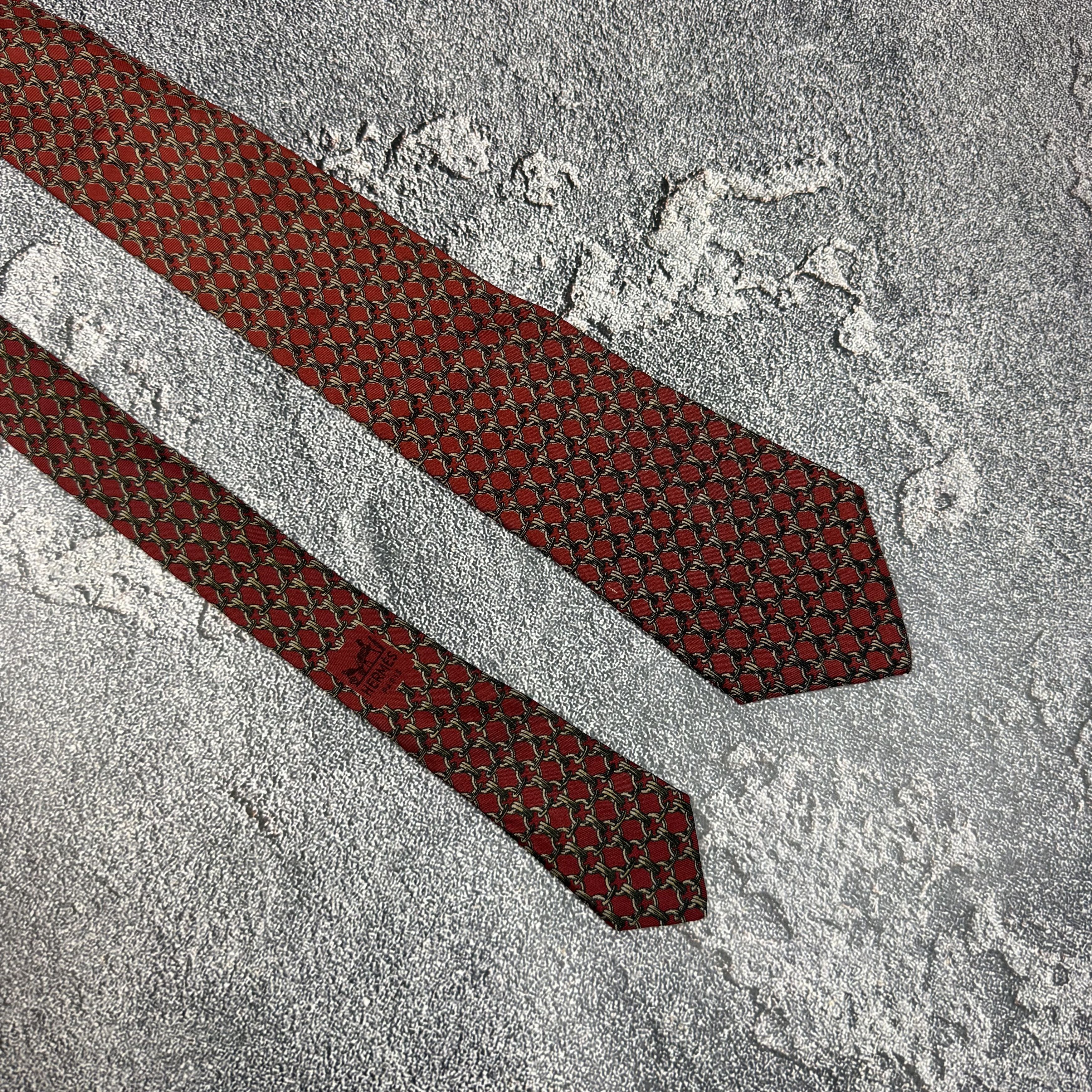Hermes Hermes Silk Tie Very Vintage 59 EA Size ONE SIZE - 4 Thumbnail