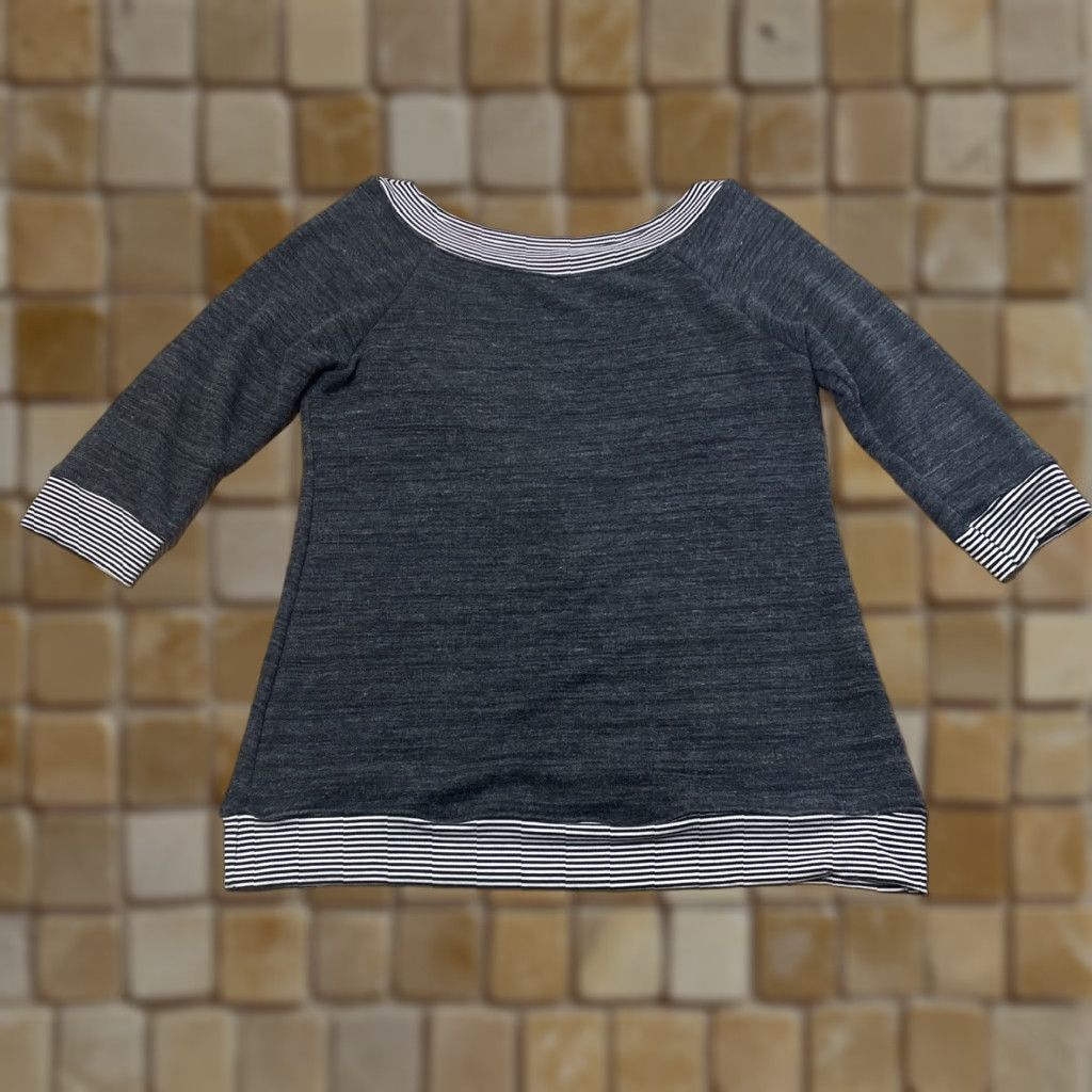 Vintage VINTAGE Maurices Women's Sweatshirt Casual Fall Spring Summer 3/4 Sleeve Black Gray Large Size L / US 10 / IT 46 - 1 Thumbnail