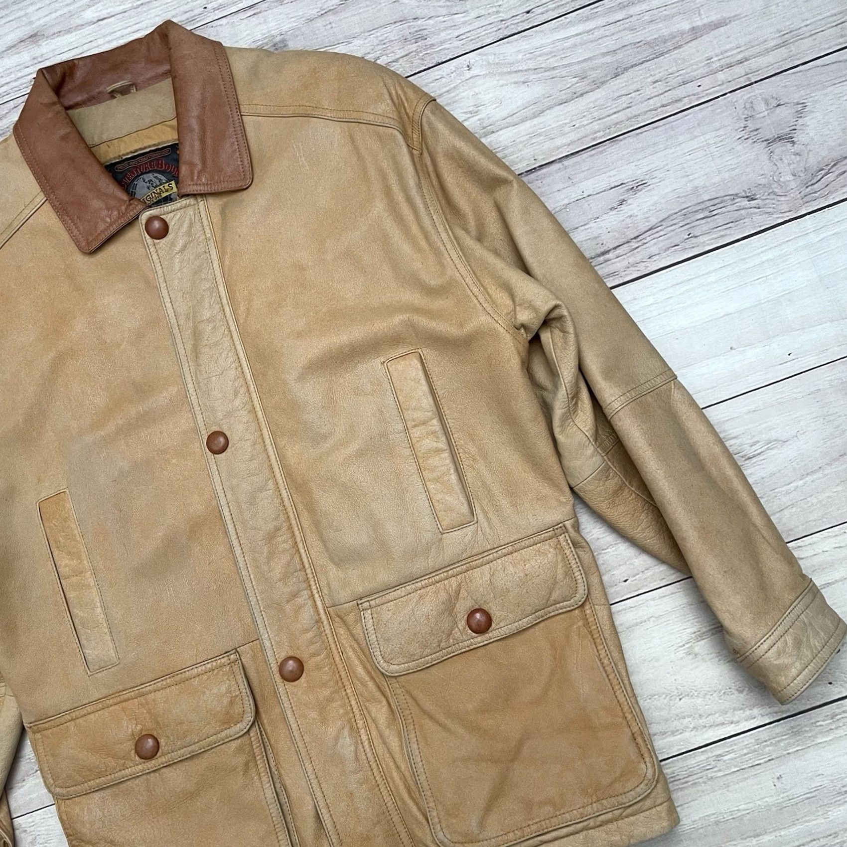 Vintage VINTAGE Wilsons Leather Jacket Military 90s Brown Chore Insulated Lined Mid-Length Zip Men S Regular Brown Size US S / EU 44-46 / 1 - 4 Thumbnail