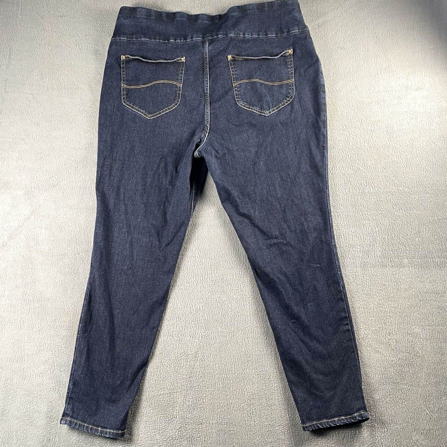 Lee Lee Plus Skinny Jeans Medium Wash Womens Pull-On Denim Size 40" / US 18 - 7 Thumbnail