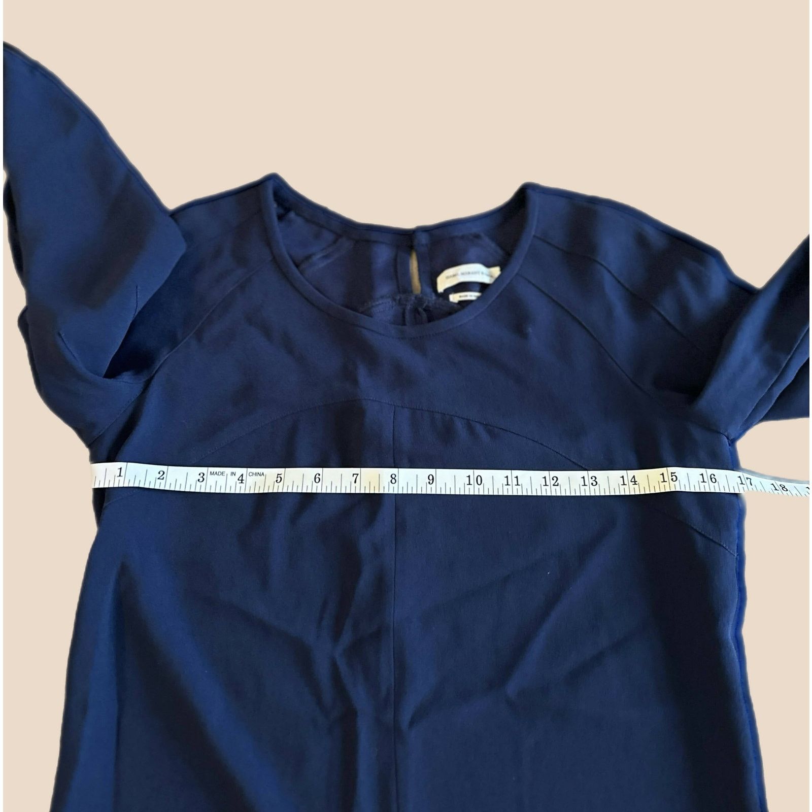 Isabel Marant Isabel Marant Long Sleeve Ruched Blouse - Navy Size XS / US 0-2 / IT 36-38 - 4 Thumbnail