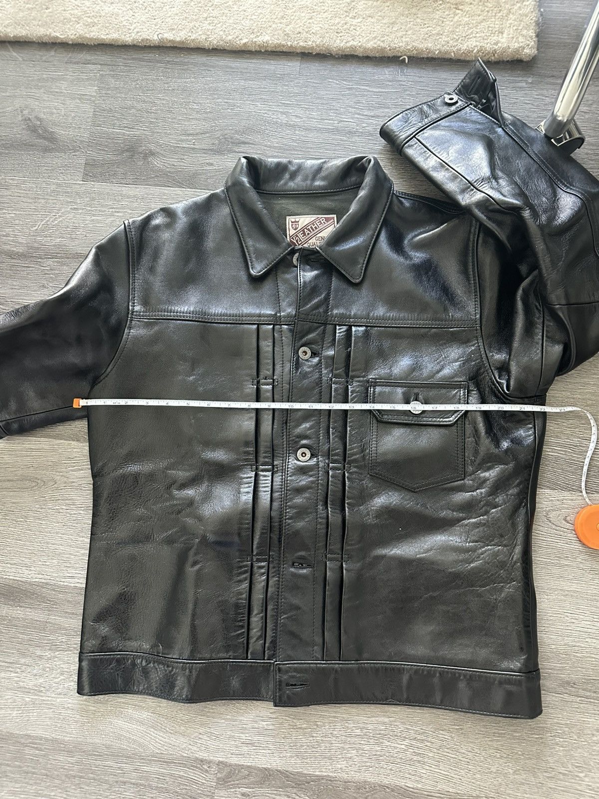 Y'2 Leather Horsehide Type I Jean Jacket EB-140 Size US XL / EU 56 / 4 - 8 Thumbnail