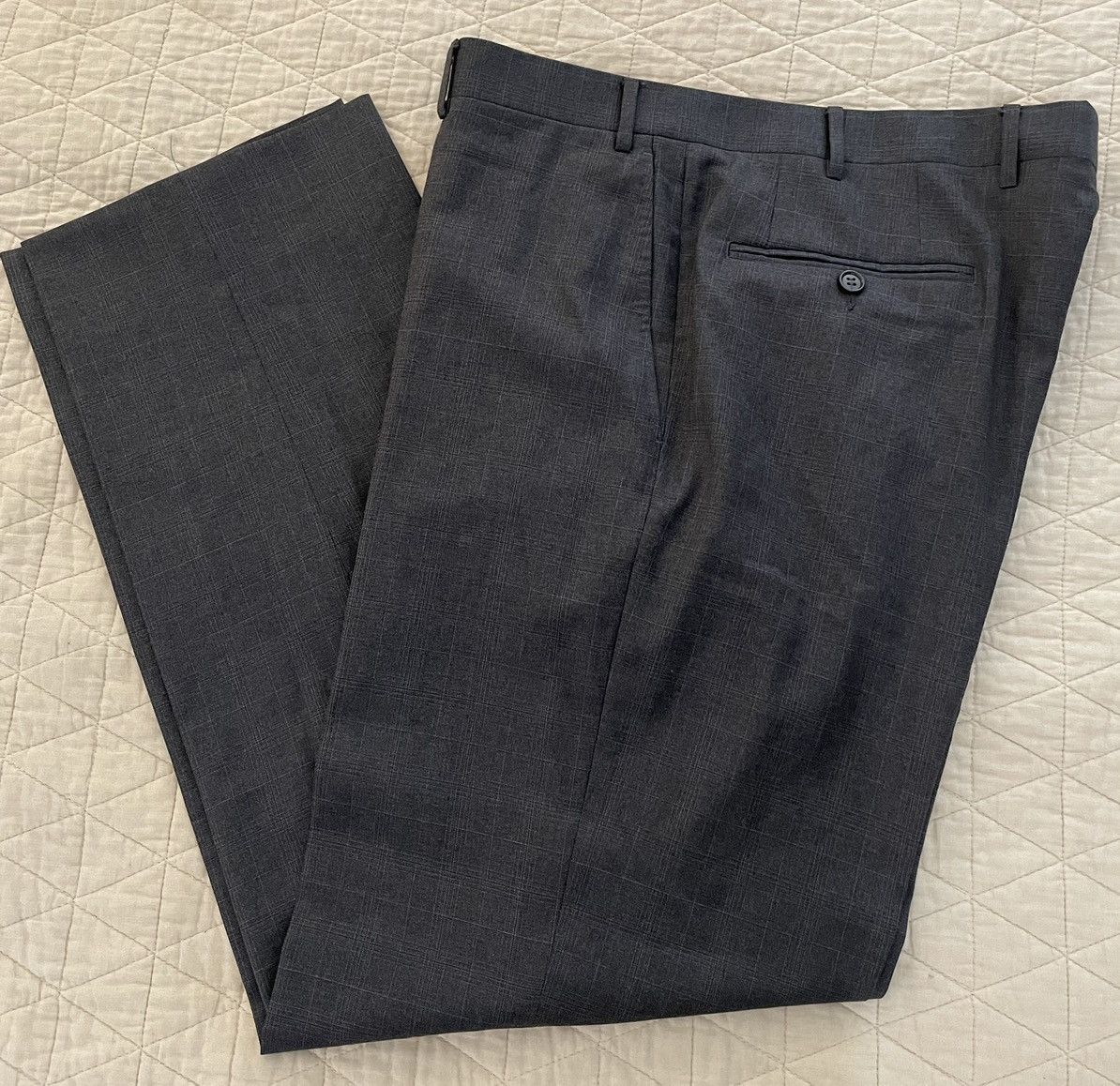 Canali Subtle Check Wool Suit Size 42L - 7 Thumbnail