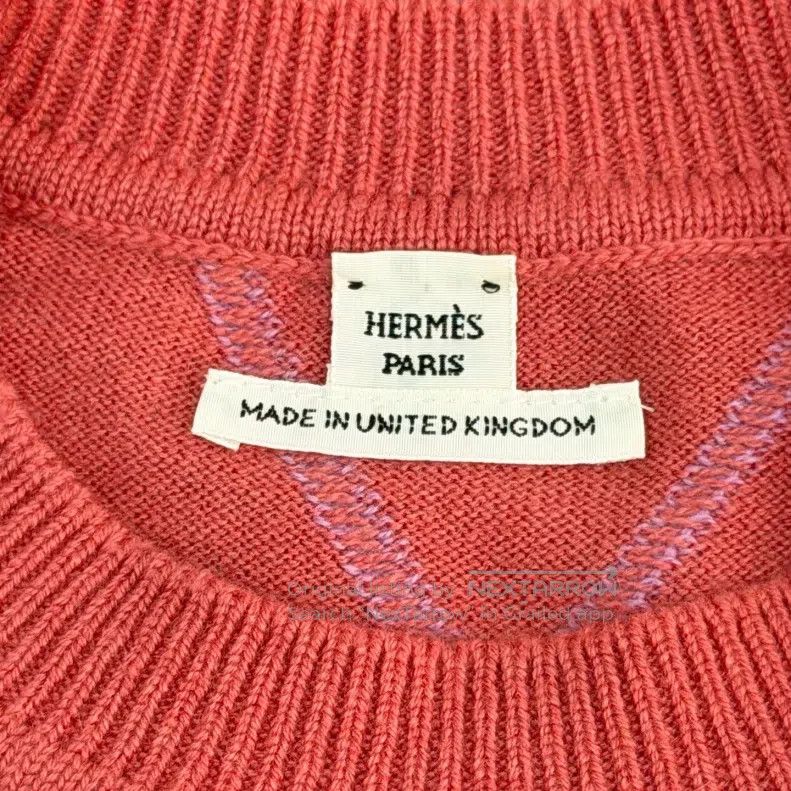 Hermes Hermes Orange Pink Full Logo Cashmere Sweater Size XS / US 0-2 / IT 36-38 - 5 Thumbnail