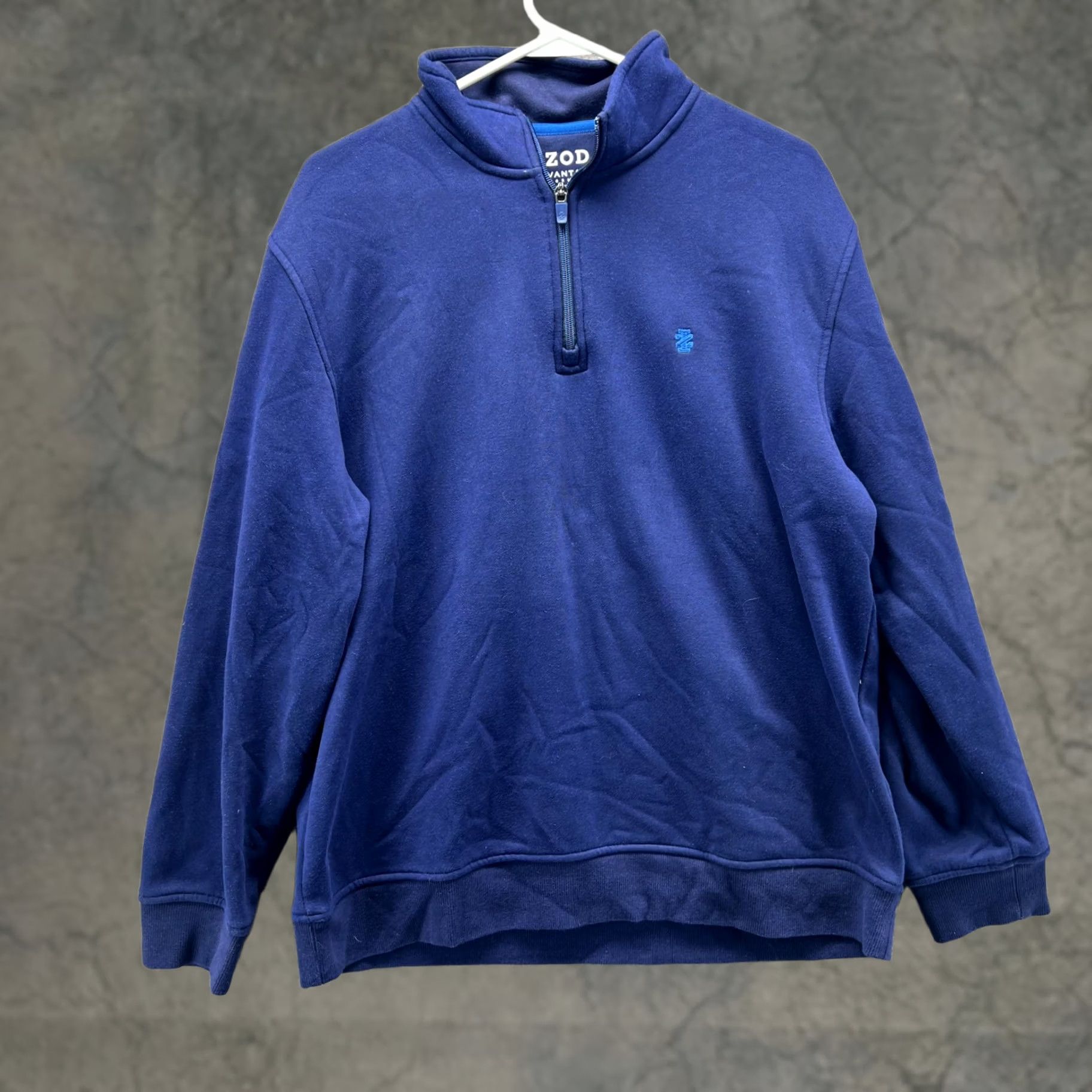 Izod IZOD Pullover Mens Large Blue Quarter Zip Fleece Jacket Advantage Performance Sweatshirt Size US L / EU 52-54 / 3 - 1 Thumbnail