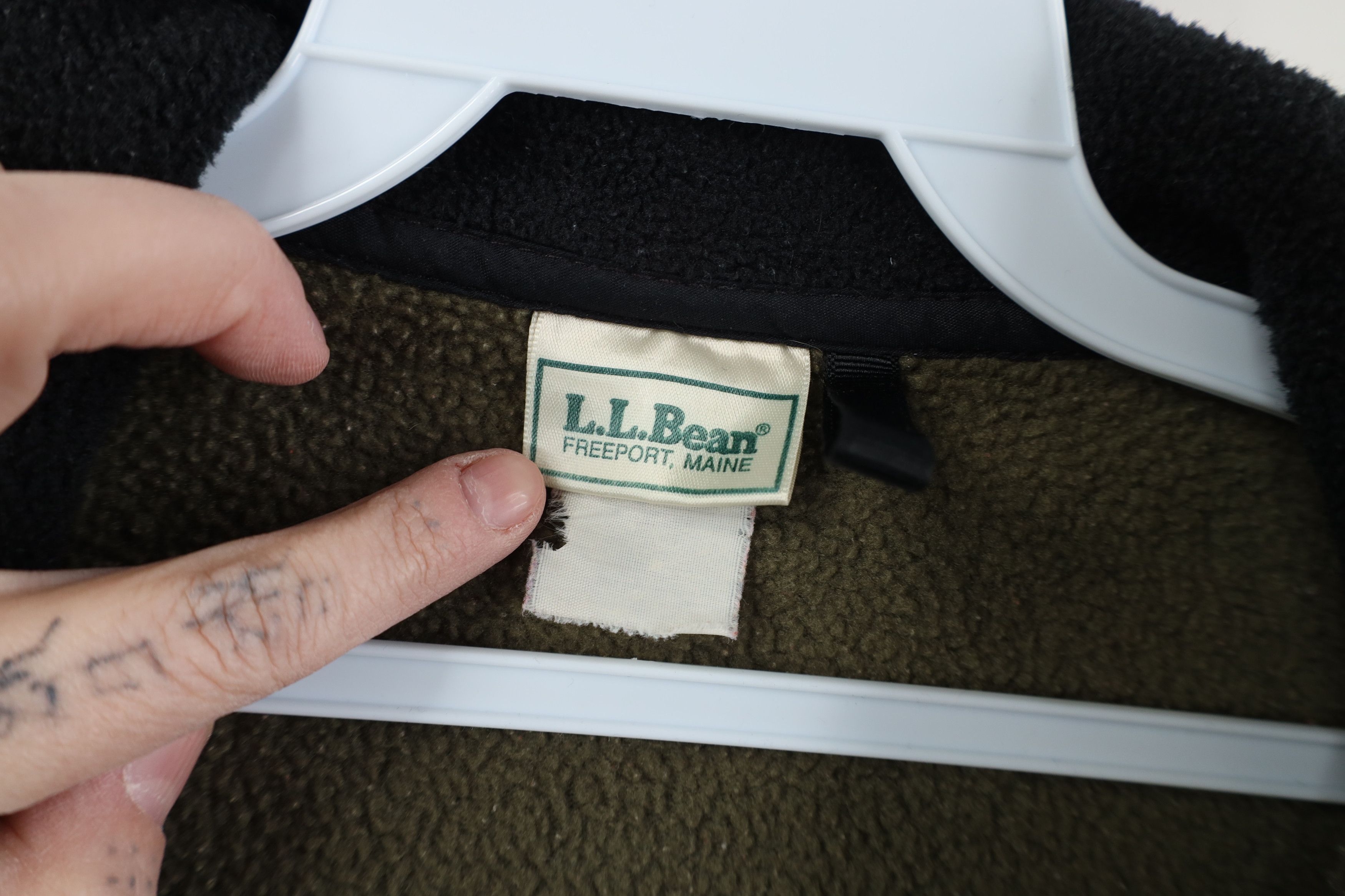 L.L. Bean Vintage 90s LL Bean Deep Pile Fleece Full Zip Jacket Green Size L / US 10 / IT 46 - 7 Thumbnail