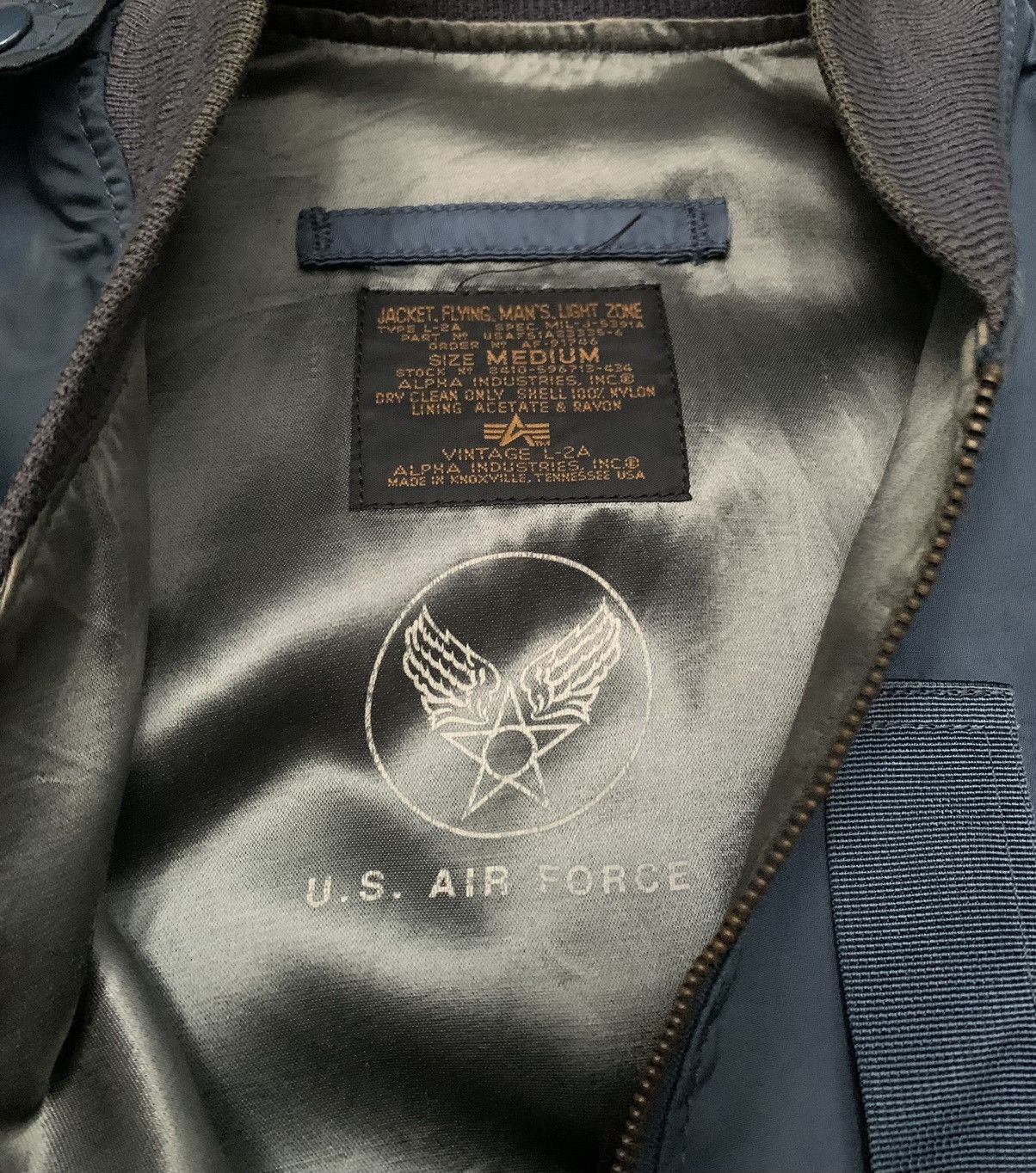 Alpha Industries Very Rare Vintage Alpha Industries L-2A Bomber Jacket 1990s Size US M / EU 48-50 / 2 - 9 Thumbnail
