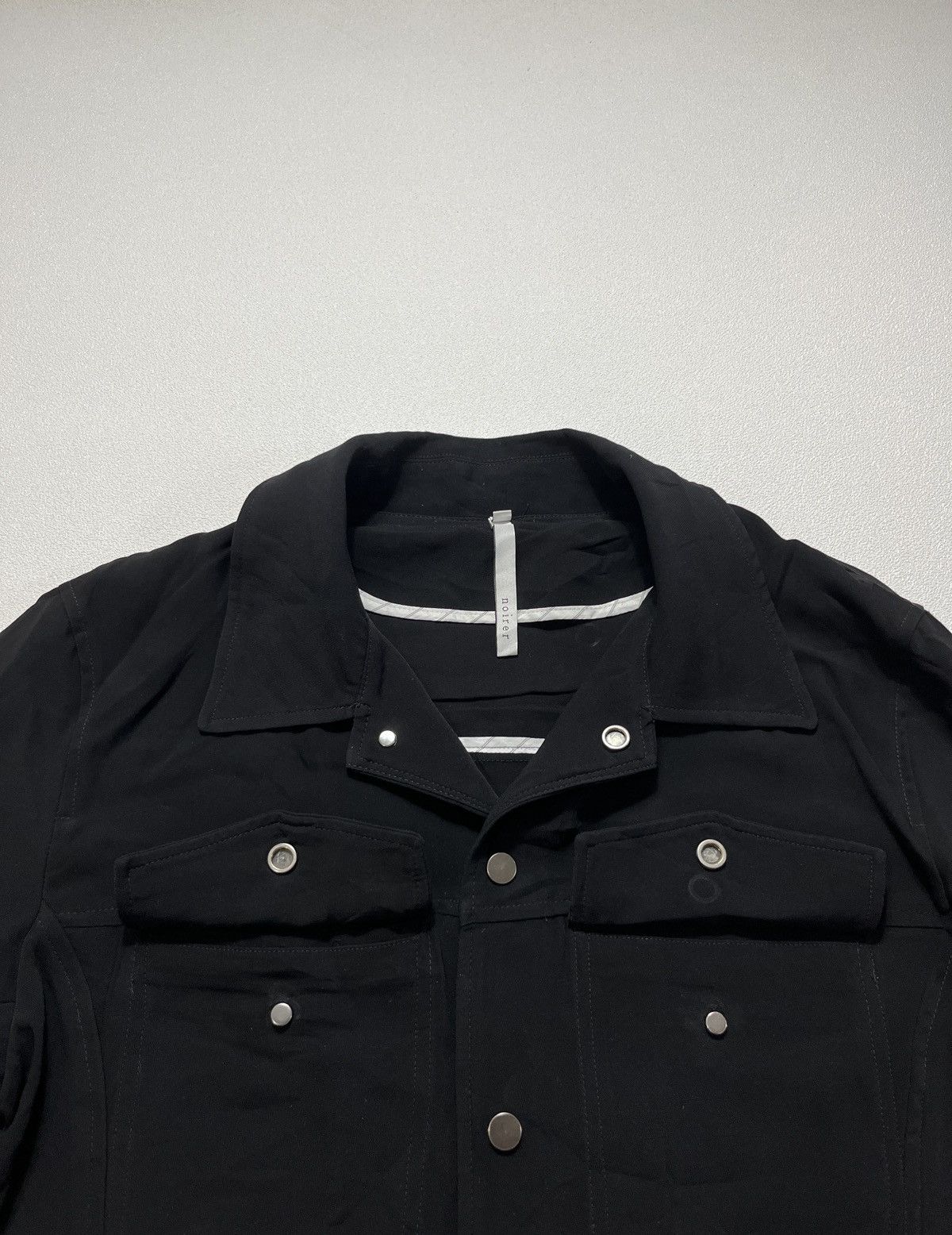 Beams Plus Noirer Silk Trucker Jacket Black Size US L / EU 52-54 / 3 - 7 Thumbnail