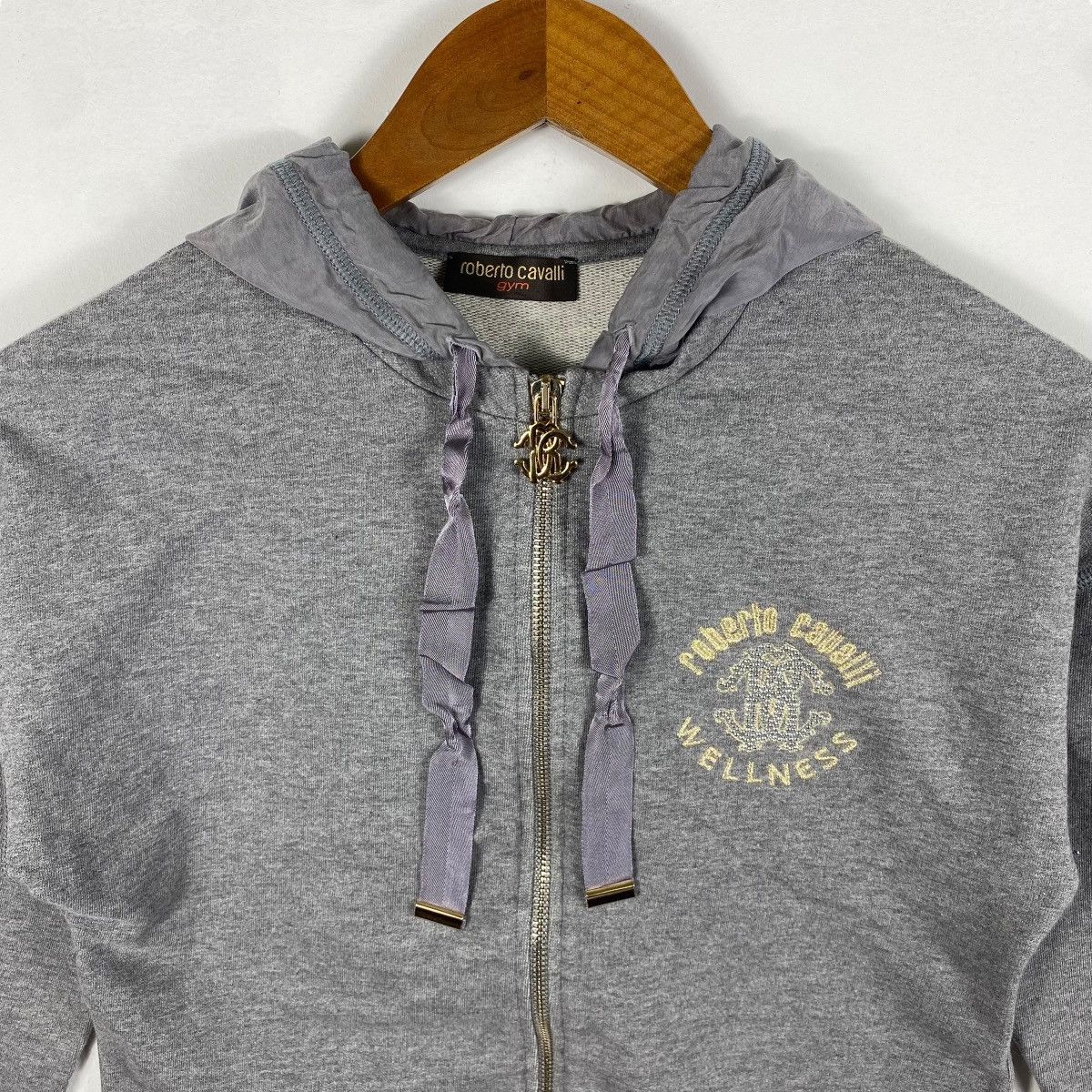 Roberto Cavalli ROBERTO CAVALLI GYM Wellness Zip Hoodie Women Size 38 Size S / US 4 / IT 40 - 2 Thumbnail