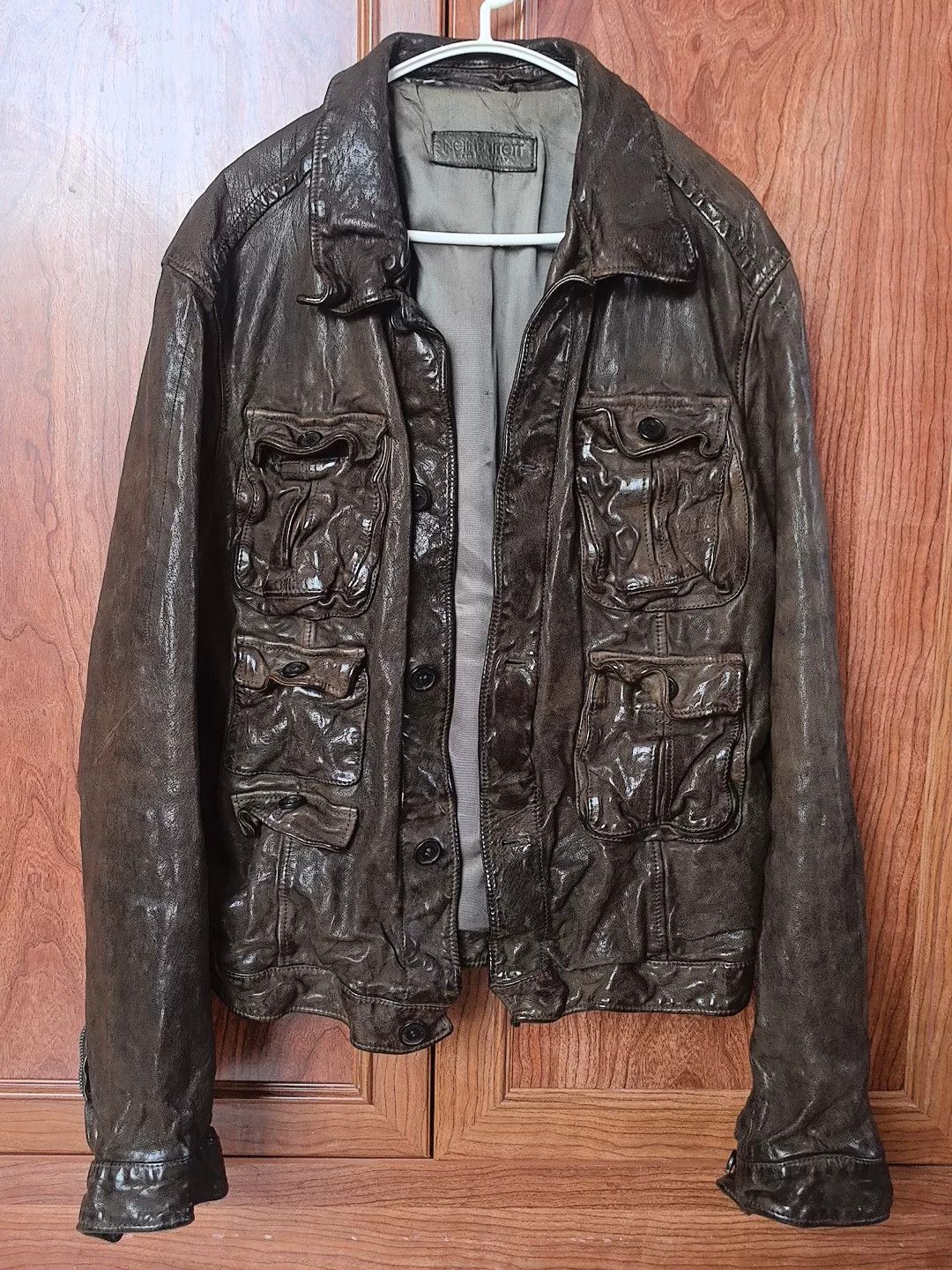 Neil Barrett Neil Barrett Padded Buffalo Leather Jacket XS Blac