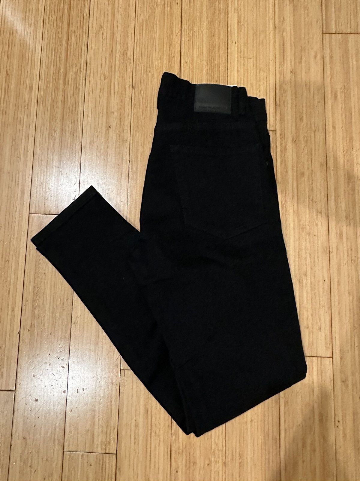 Zara Zara Black Slim Straight Jeans Size 31 Stretch Minimal Size US 31 - 7 Thumbnail