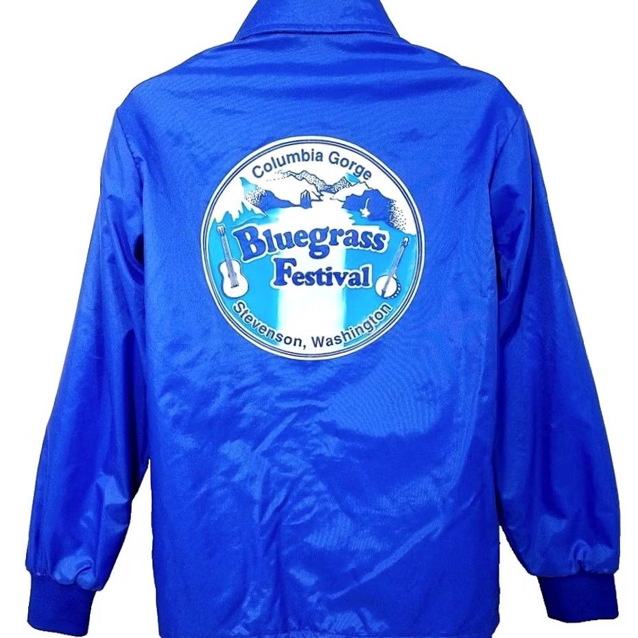 Vintage VINTAGE Columbia Gorge Bluegrass Festival Mens Jacket S 80s Made In USA Nylon Windbreaker Blue Size US S / EU 44-46 / 1 - 2 Thumbnail