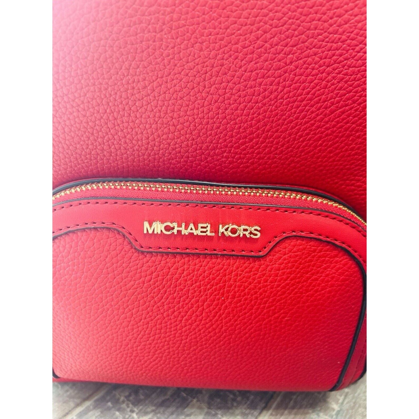 Michael Kors NWT Michael Kors Jaycee Backpack Leather Bright Red MSRP 498 Size ONE SIZE - 22 Thumbnail