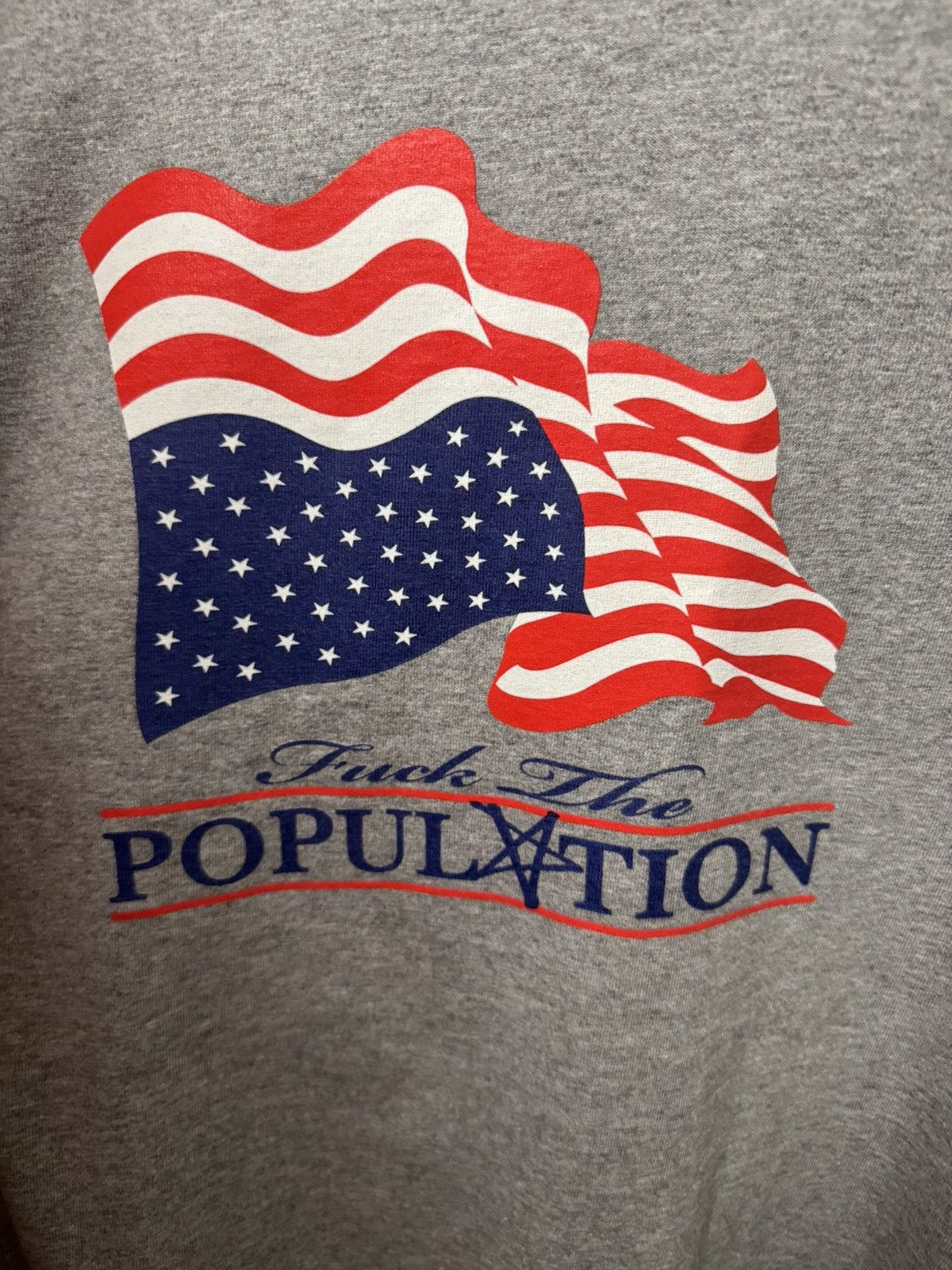 Fuck The Population FTP Distress Flag Tee gray large Size US L / EU 52-54 / 3 - 2 Thumbnail