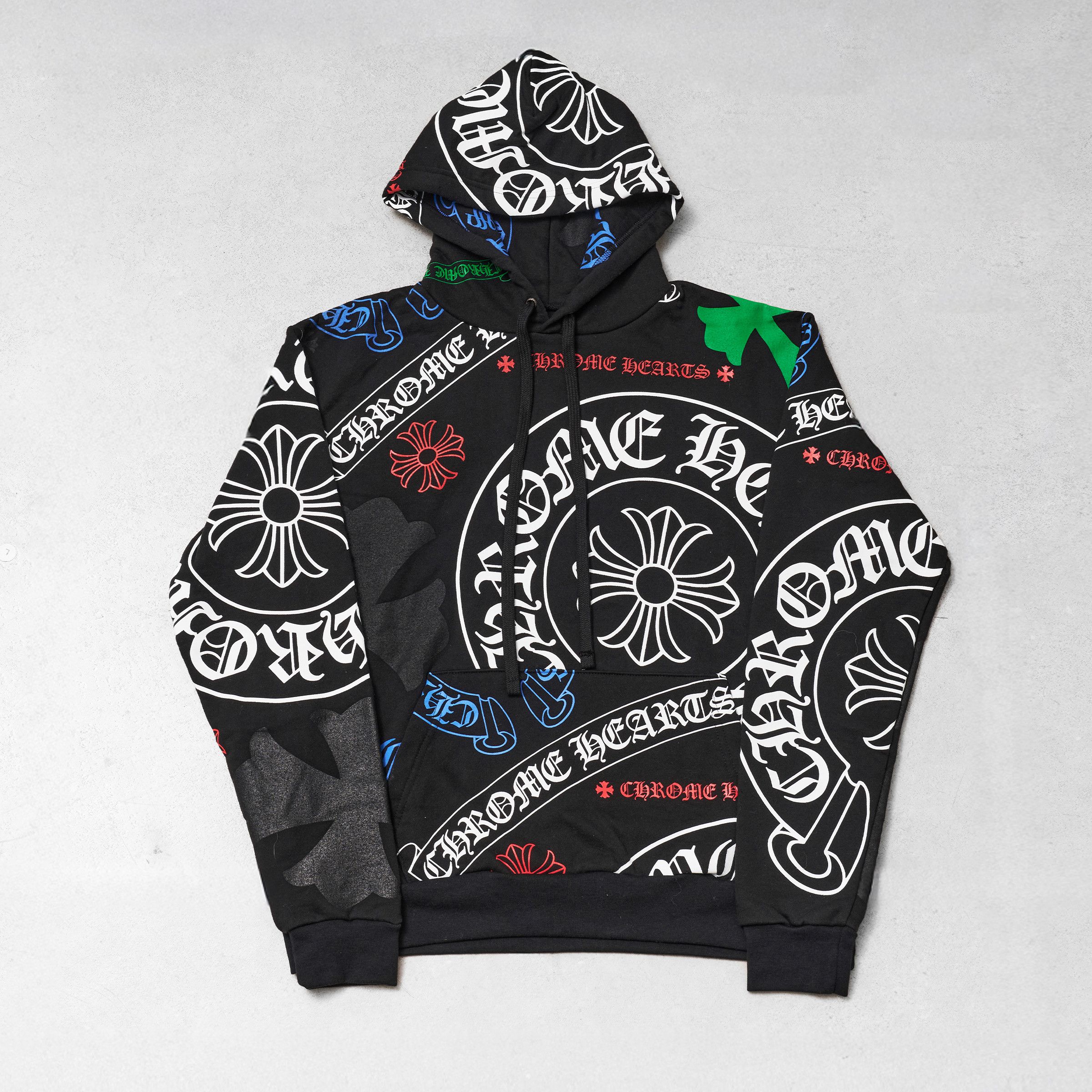 Chrome Hearts CHROME HEARTS Stencil Hoodie BLACK Size US S / EU 44-46 / 1 - 1 Thumbnail