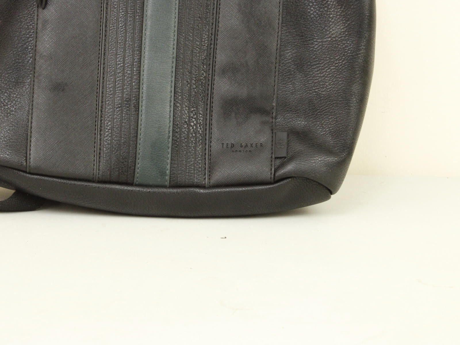 Ted Baker Ted Baker Men's Black Leather Backpack Size ONE SIZE - 2 Thumbnail