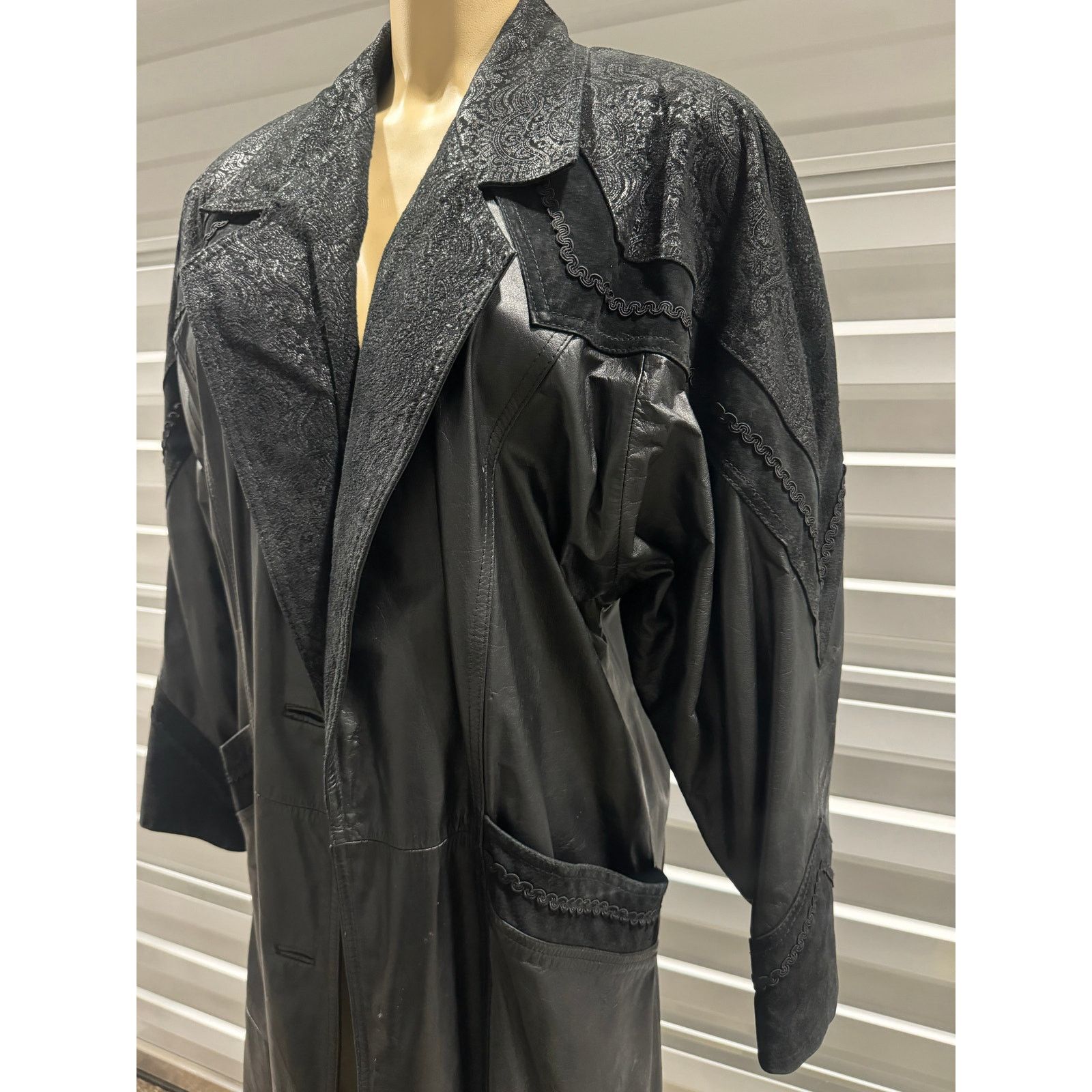 Vintage VTG LEATHER JACKET Size M / US 6-8 / IT 42-44 - 3 Thumbnail
