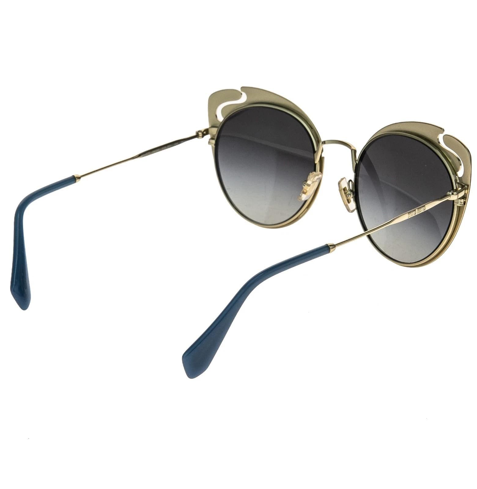 Miu Miu MIU MIU NOIR MU57TS Wave Gold Blue Brown Sunglasses 57T Size ONE SIZE - 6 Thumbnail