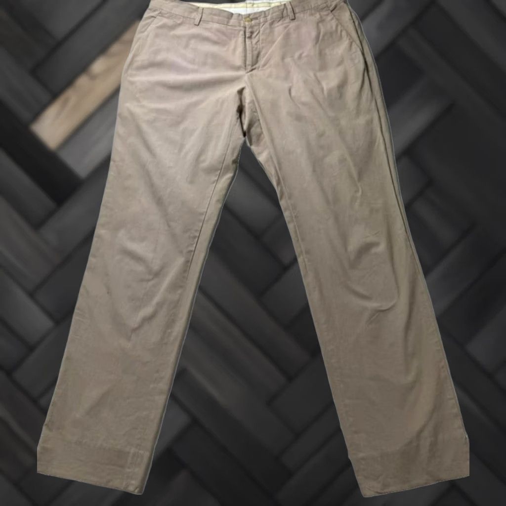 Giorgio Armani Giorgio Armani Men's Beige Pants Classic Fit 42 Cotton Trousers | Made In Italy Dress Pants, Flat Front, Inseam 30 in, Waist 40 in, Beige, Formal, Men Size US 42 / EU 58 - 1 Thumbnail