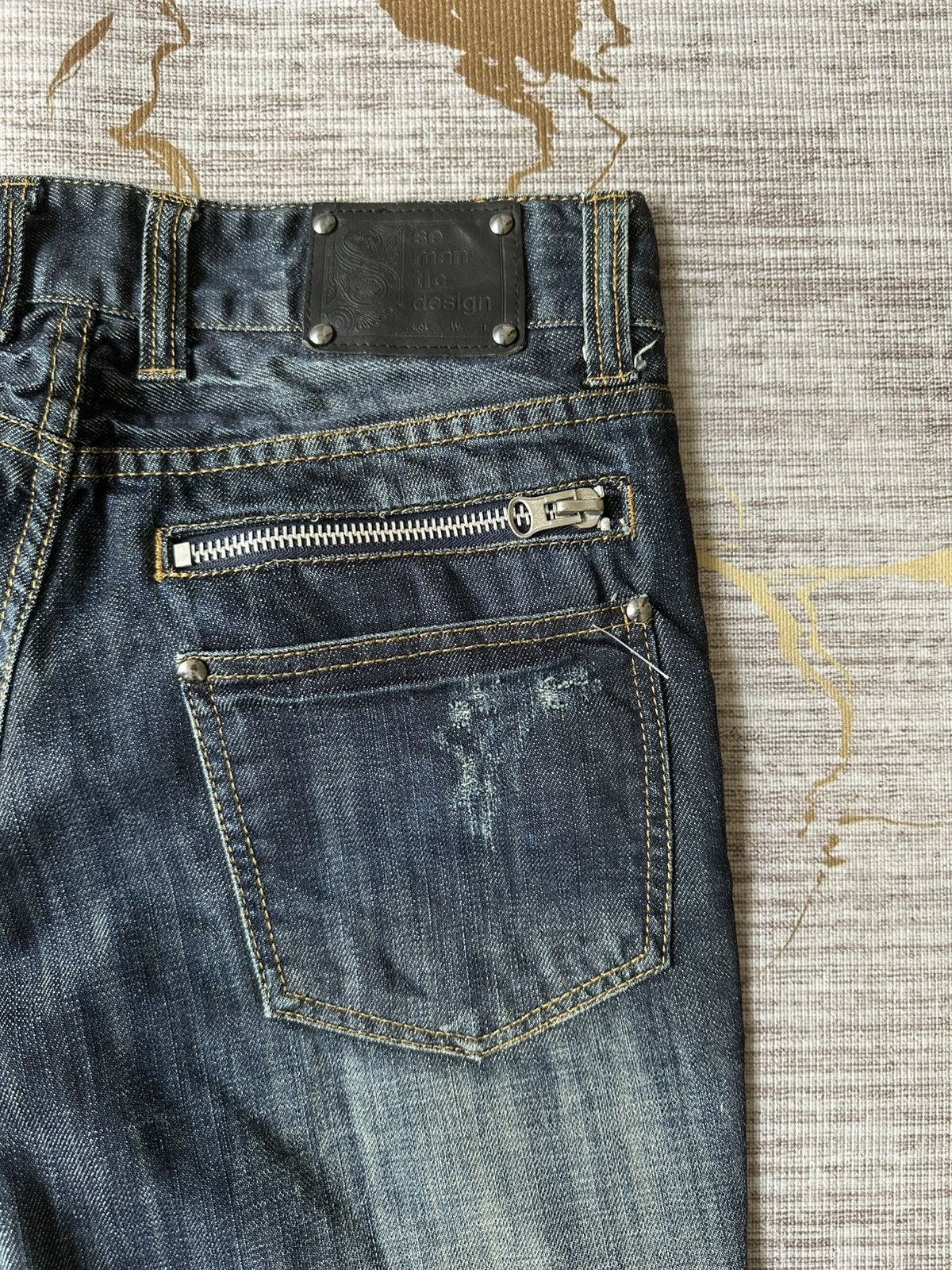 semanticdesign Semantics Design Multi Zipper Distressed Denim Size US 31 - 18 Thumbnail