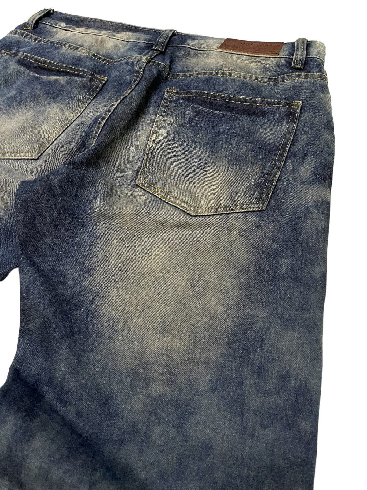 GOSTAR DE FUGA × Hysteric Glamour × Japanese Brand Martin Kustom Enzyme Mud Wash Distressed Jeans Size US 34 / EU 50 - 19 Thumbnail