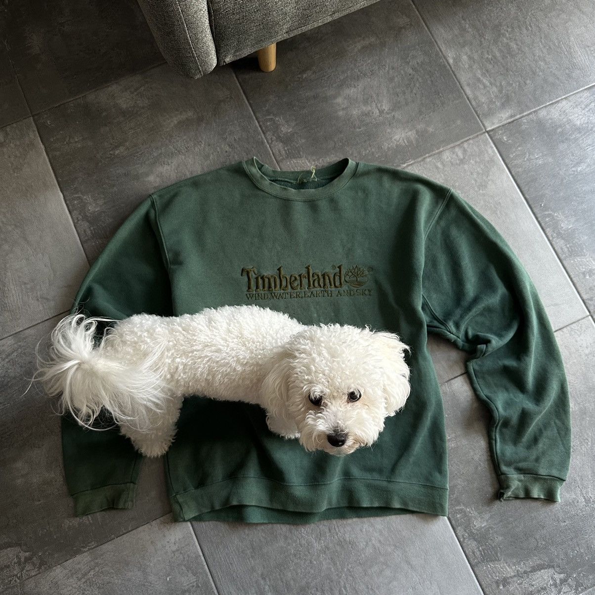 Timberland × Vintage Vintage Timberland Sweatshirt Big Logo Distressed Fit 90s Size US XL / EU 56 / 4 - 4 Thumbnail