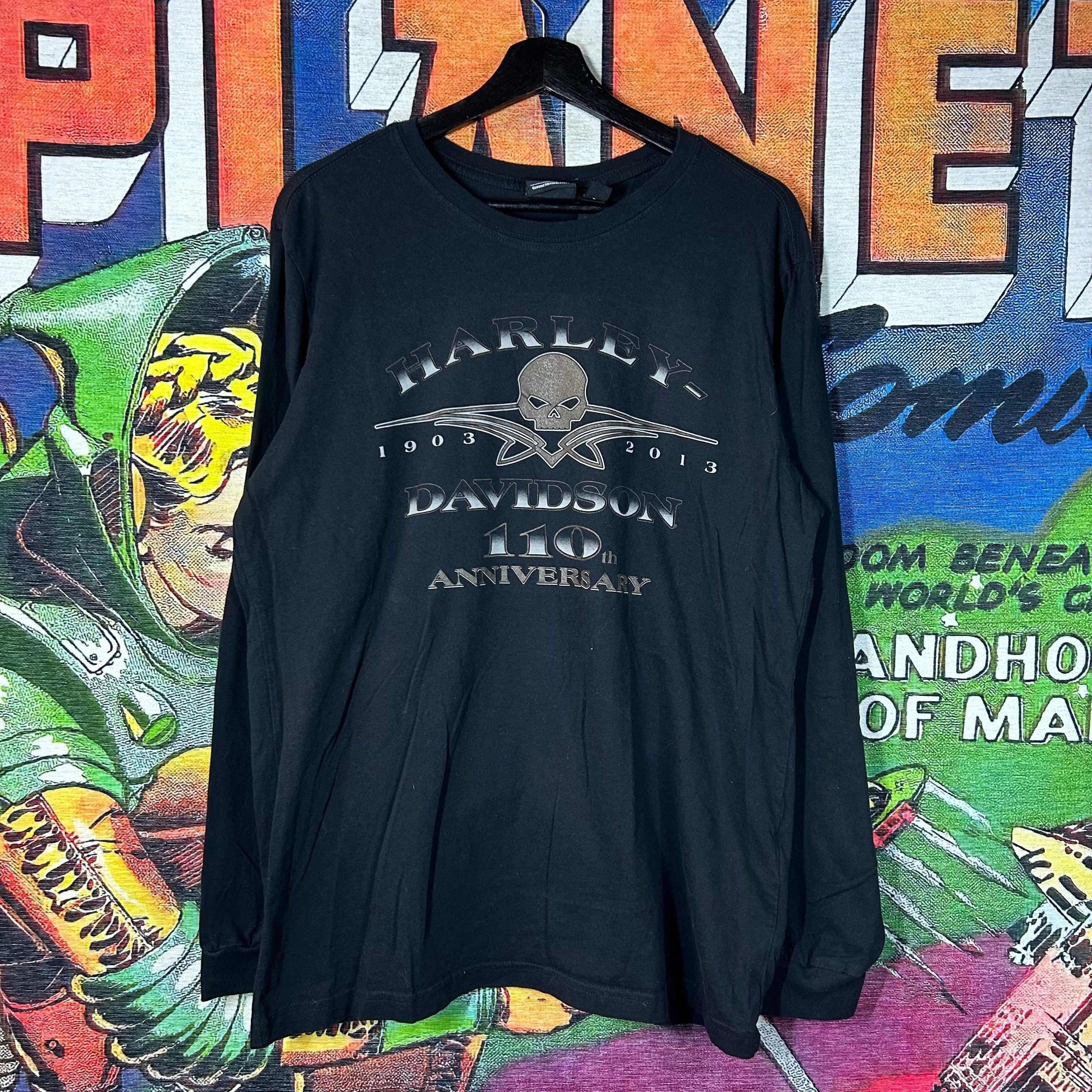 Harley Davidson Y2K Harley Davidson 110th Anniversary Long Sleeve Tee Size L Size US L / EU 52-54 / 3 - 1 Thumbnail