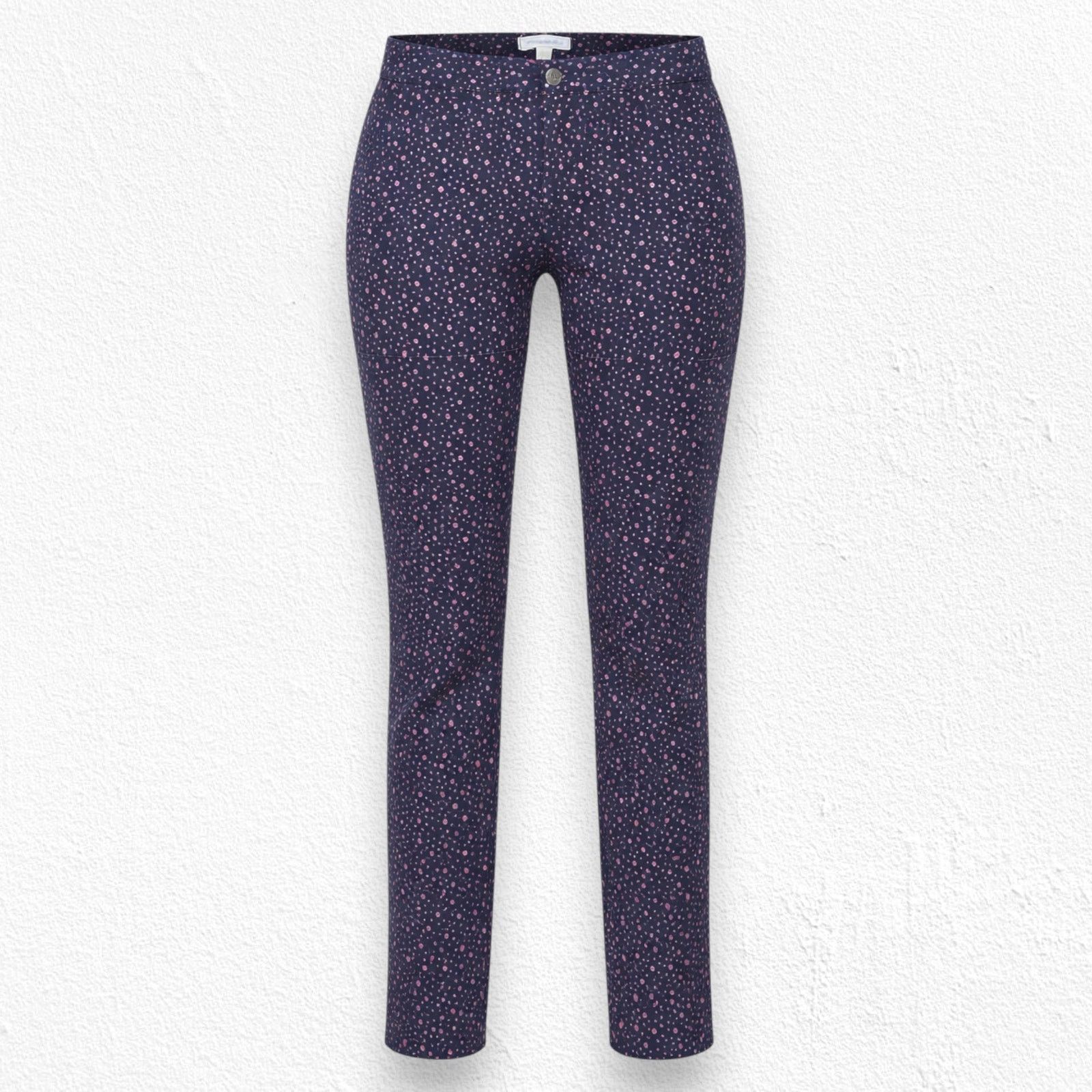 Madewell Madewell Navy Blue Polka Dot Skinny Pants Size 26 Size 26" / US 2 / IT 38 - 1 Thumbnail